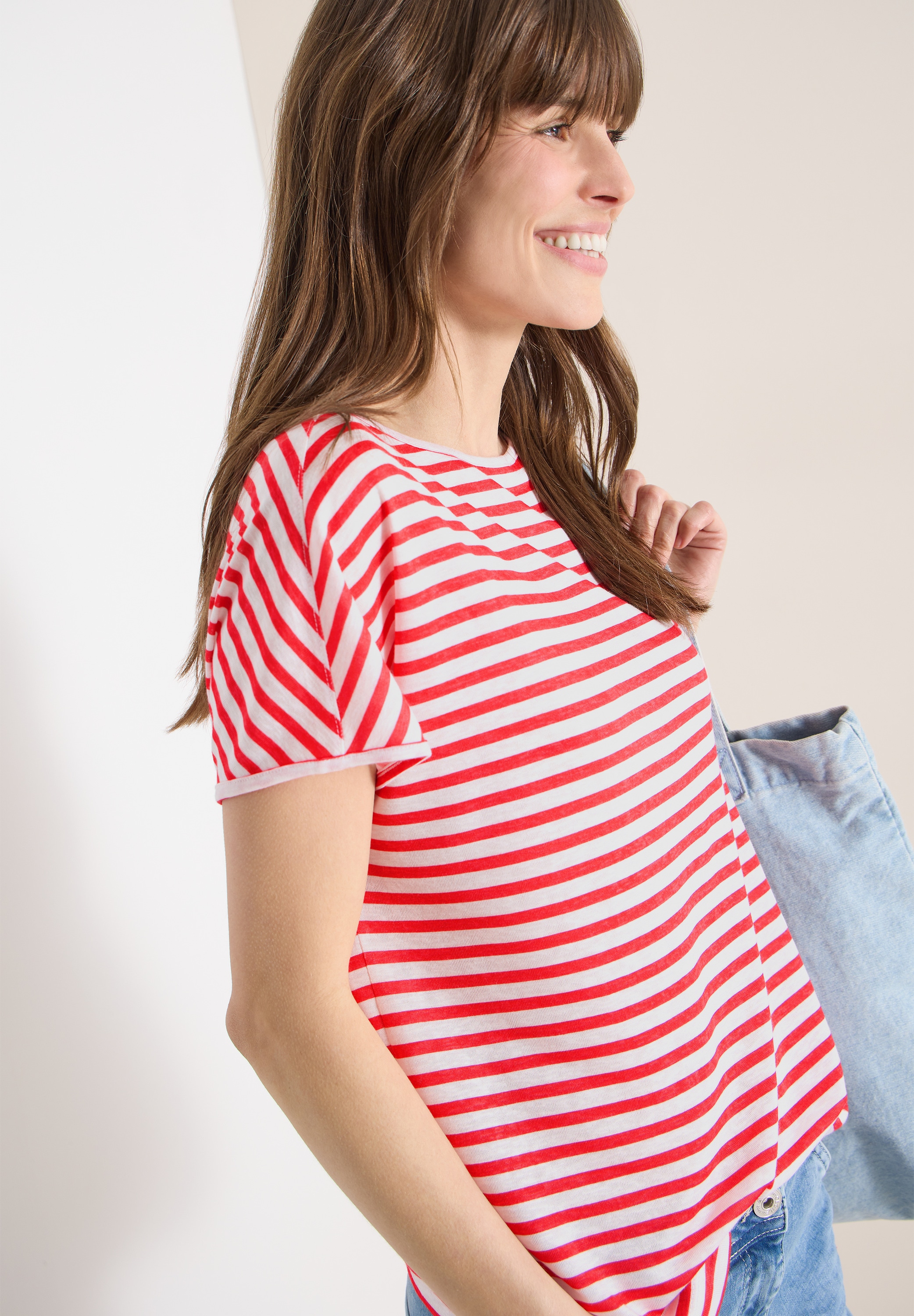 Image of Cecil T-Shirt mit Streifen Muster