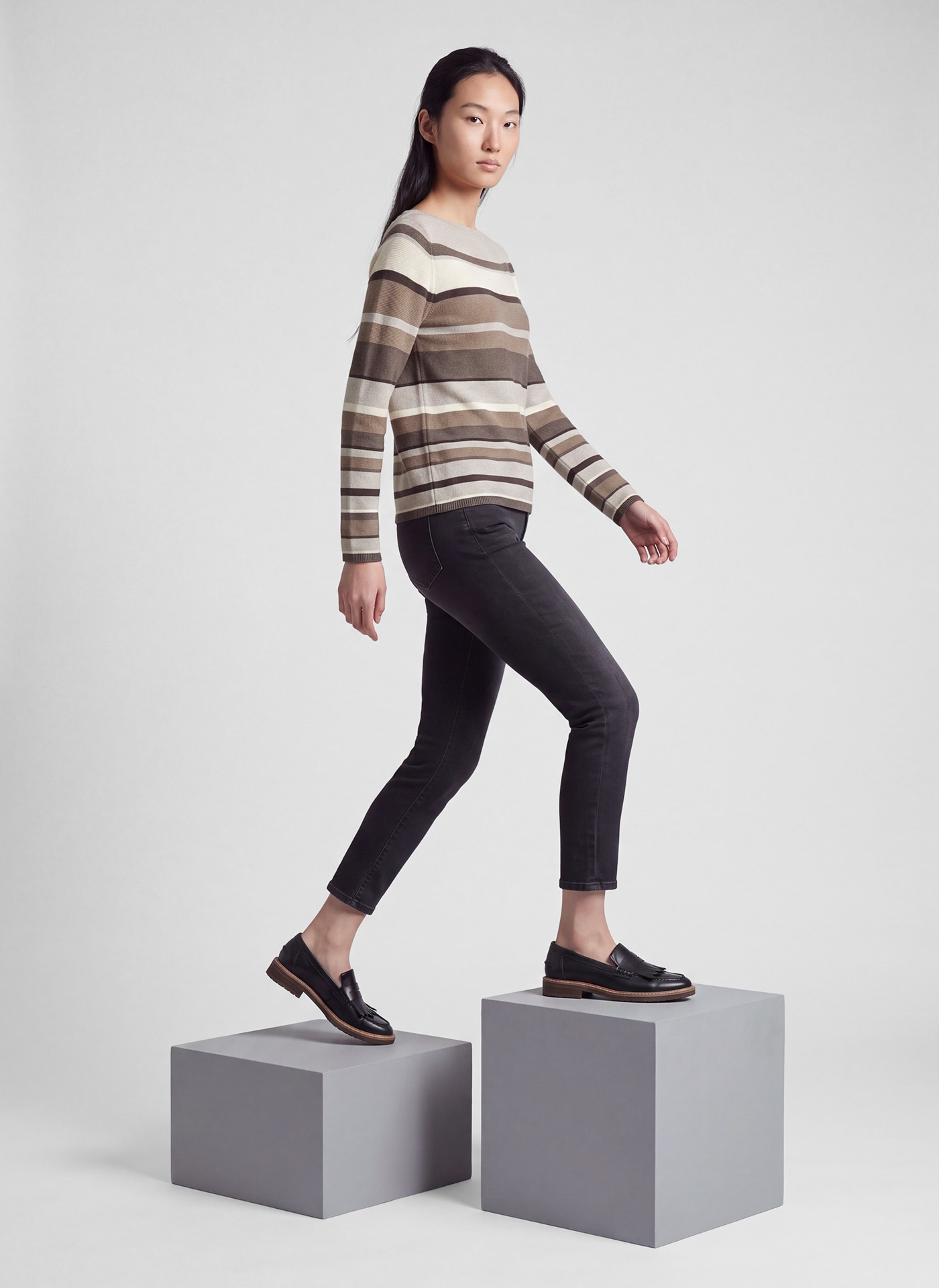 Rabe Strickpullover im Streifen-Look