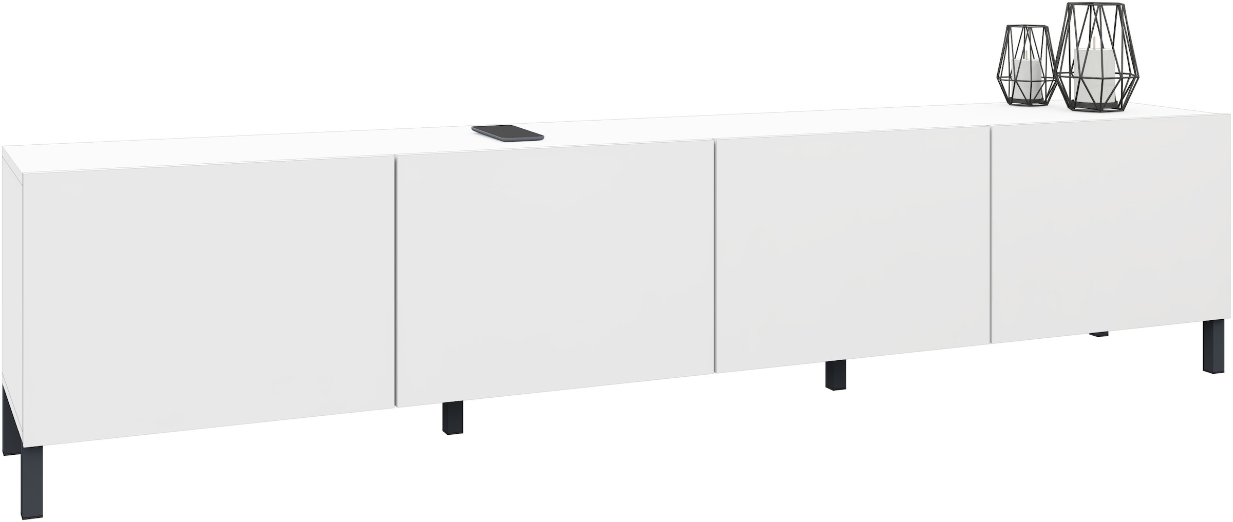 Image of borchardt Möbel Lowboard "Sophia, TV-Schrank mit Metallfüssen" Breite 200 cm, 4-türig, Design Made in Germany
