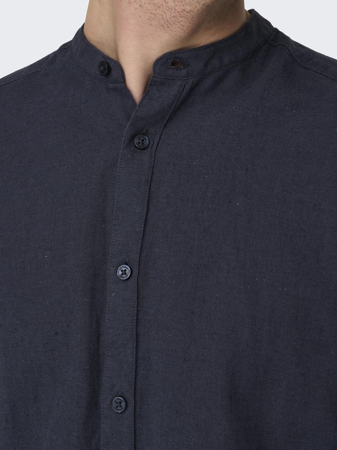 ONLY & SONS Langarmhemd »ONSCAIDEN LS SOLID LINEN MAO SHIRT NOOS«