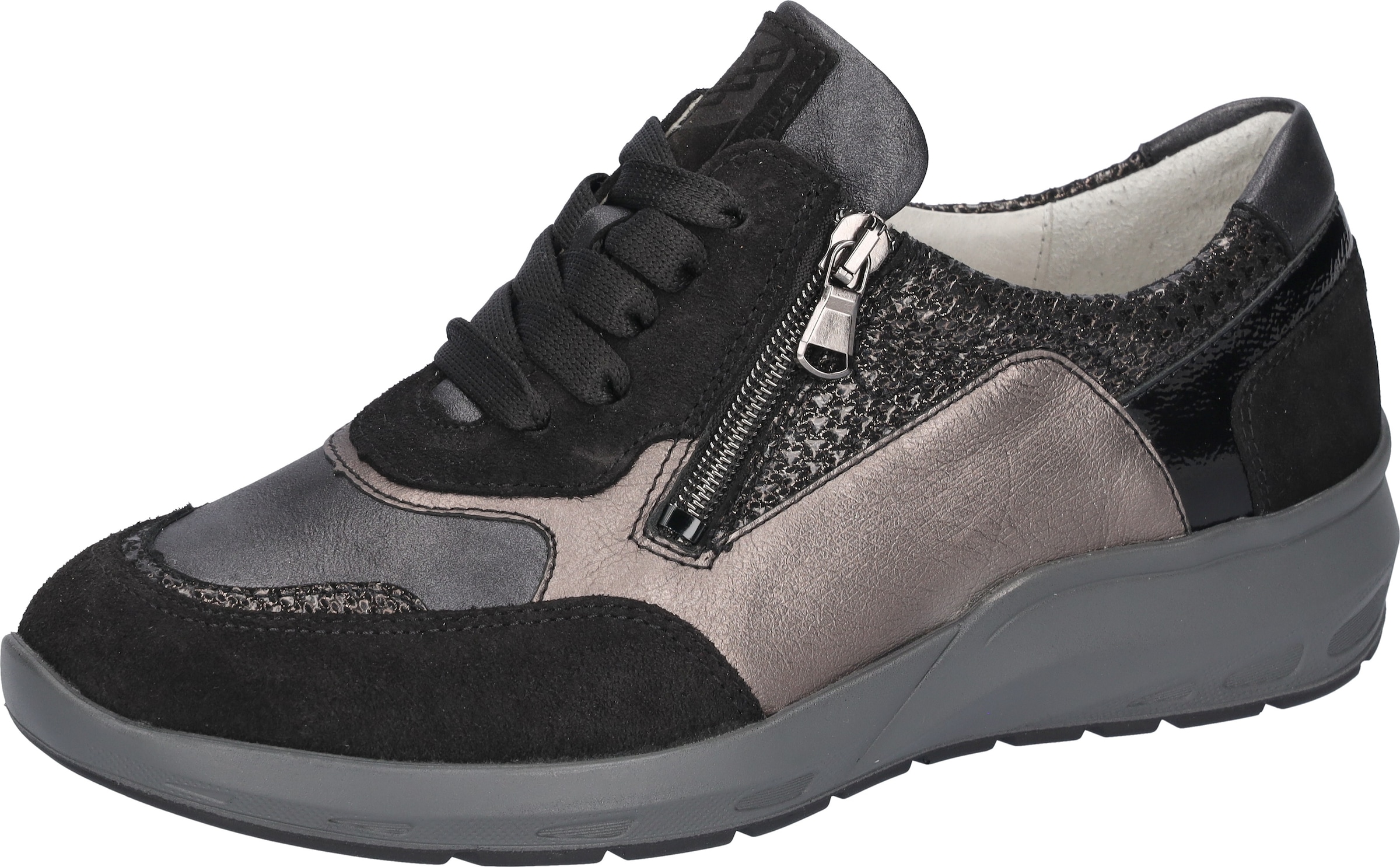 Image of Waldläufer Schnürschuh "M-TONIA" Komfortschuh, Sneaker, Bequemschuh, Reissverschluss, M-Weite