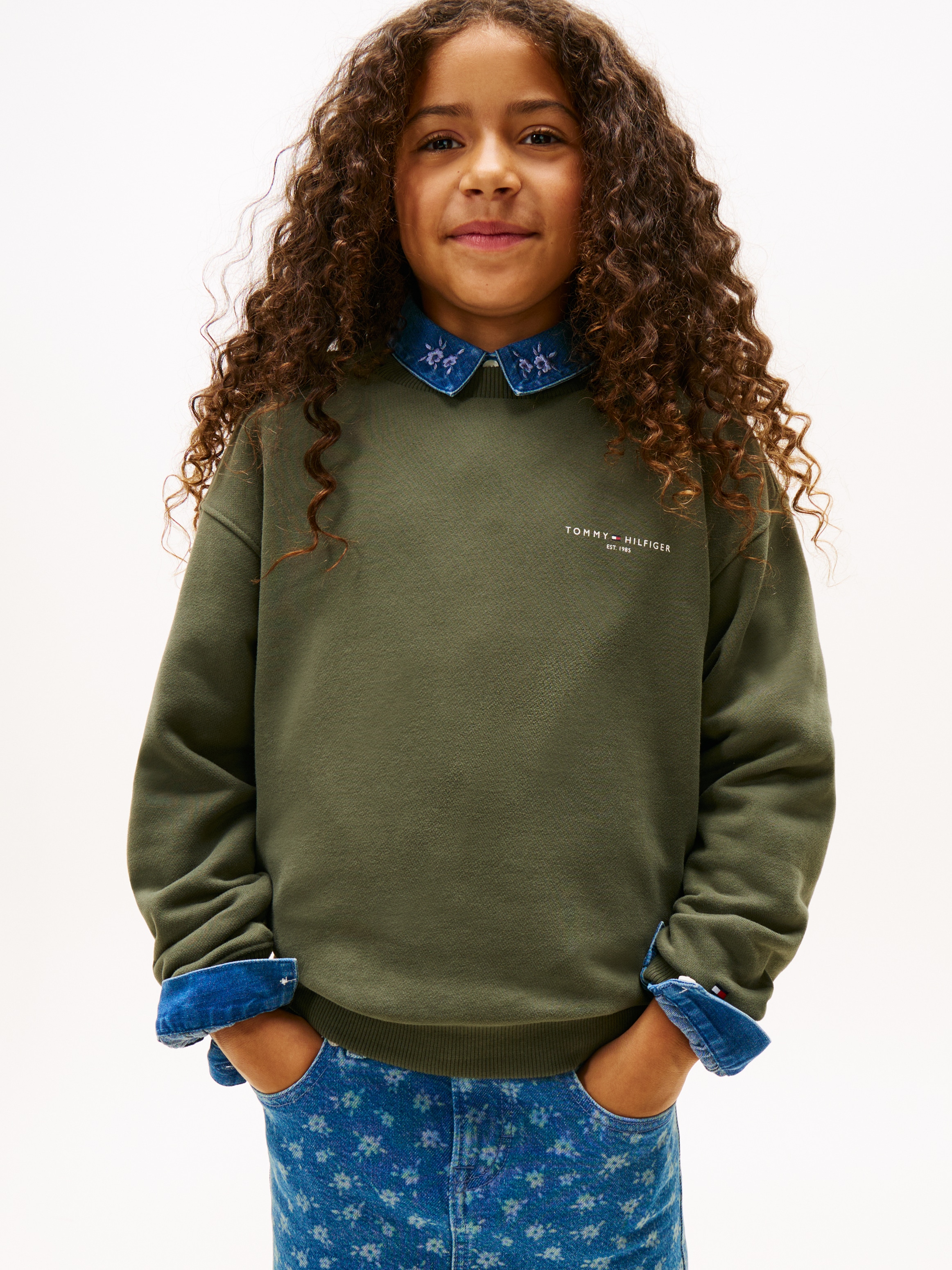 Image of Tommy Hilfiger Sweatshirt "MINI CORP C-NECK", Kinder bis 16 Jahre, für Jungen und Mädchen, regular fit