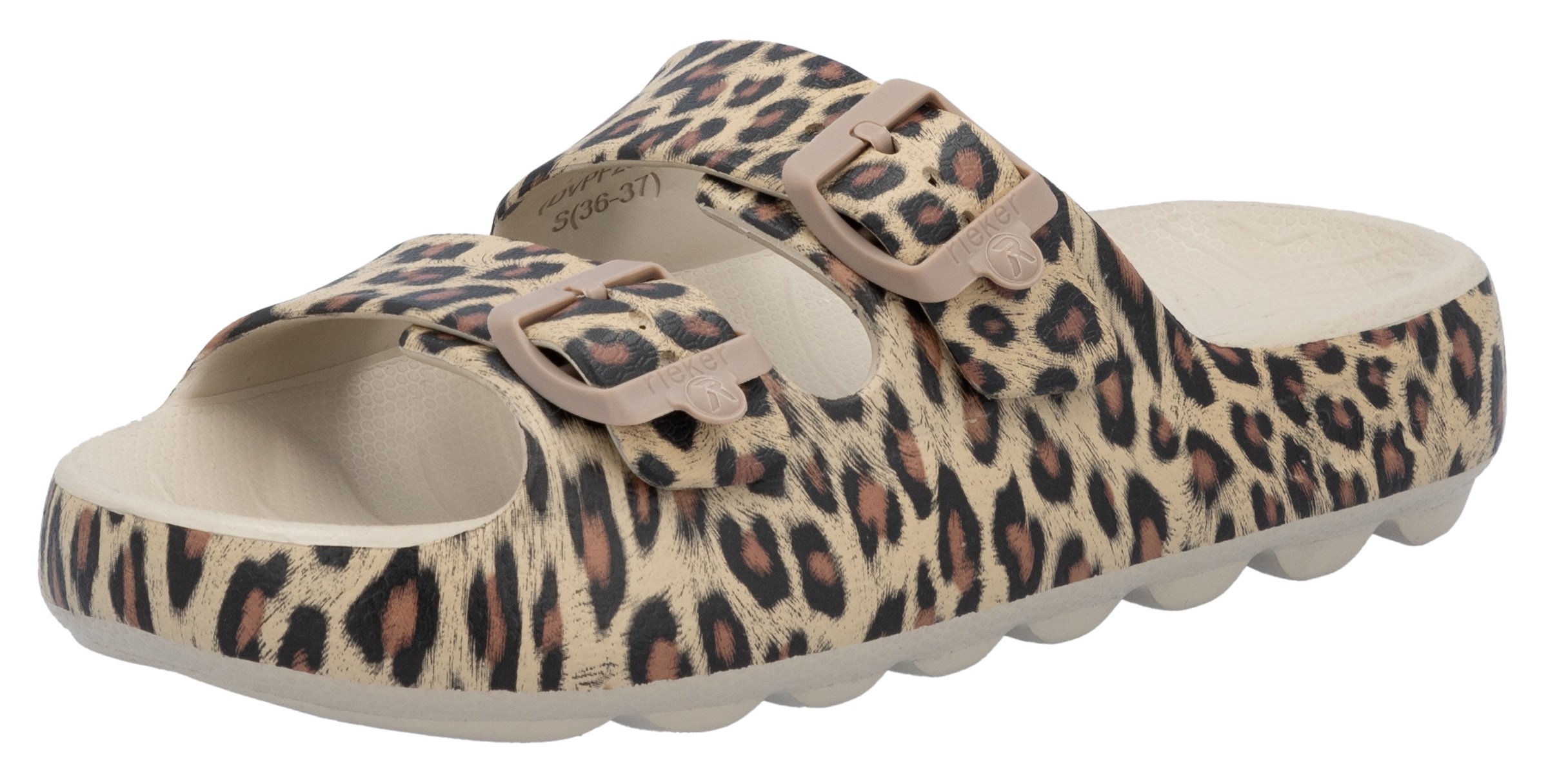 Image of RIEKER Sport Pantolette Sommerschuh, Strandschuh, Hausschuh mit zwei verstellbaren Schnallen