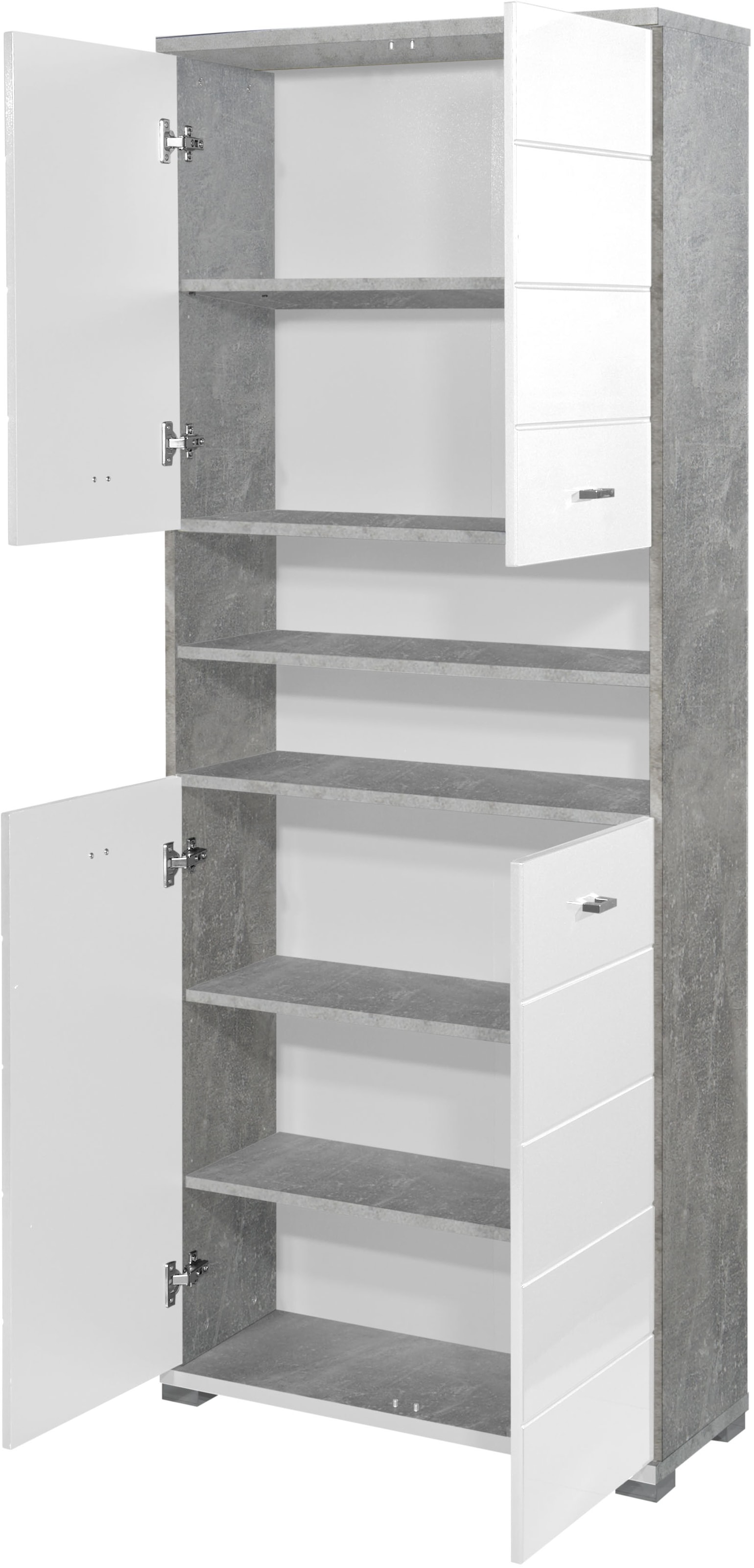 BASIC by Balculina Armoire haute »Pool, Badezimmerschrank BxHxT 76x190x31« 1 cuis tlg. largeur 76 cm, porte montable à gauche/droite