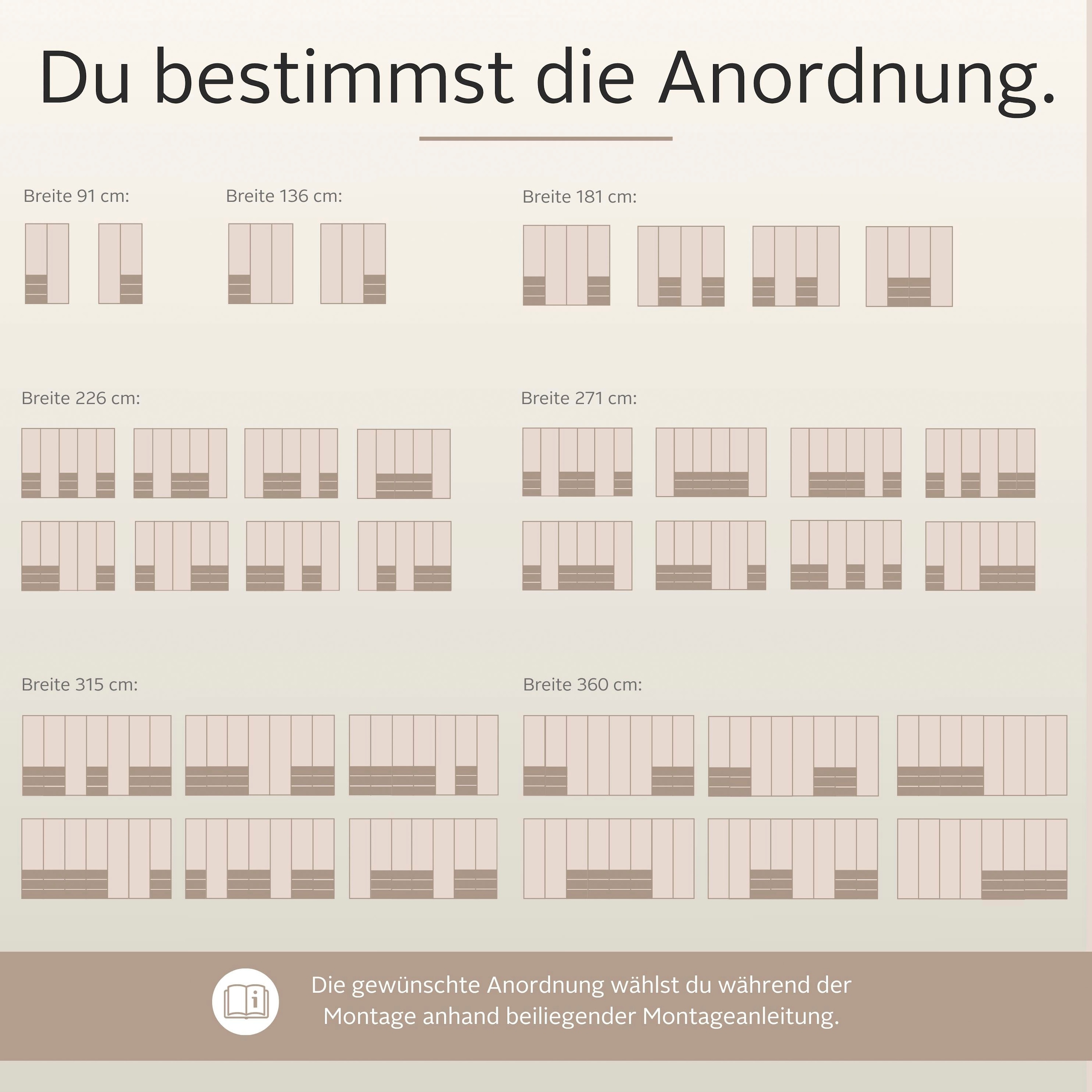 GOODproduct Kleiderschrank »Mehrzweckschrank Schrank Schlafzimmer Garderobe Mietswohnung XEELINA« Mehr Flexibilität durch variable Schubladenanordnung MADE IN GERMANY