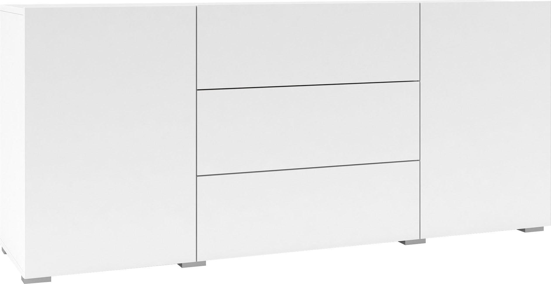 INOSIGN Sideboard »Ava, Breite 140 cm, hängend und stehend montierbar«, moderne grifflose Kommode, Schubladenschrank, 2Türen/3Schubkästen