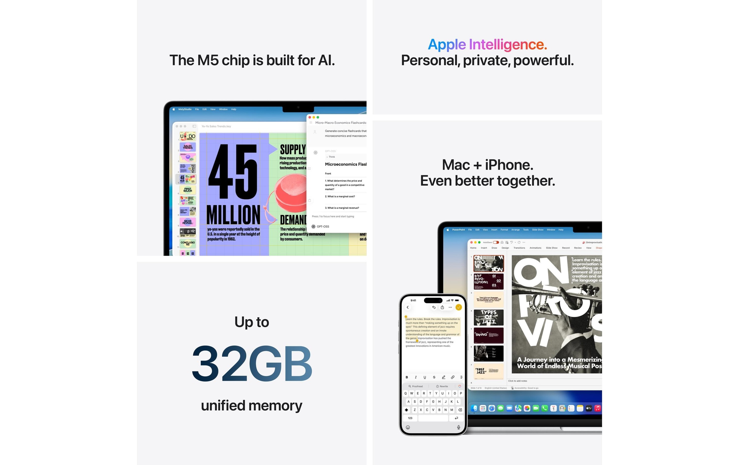 Apple Ordinateur portable »MacBook Air 15 2026 M5 10C GPU / 16 GB / 1 TB Sky Blue« / 15,3 ″ Apple M5 Integrierte NPU (Neural Processing Unit)