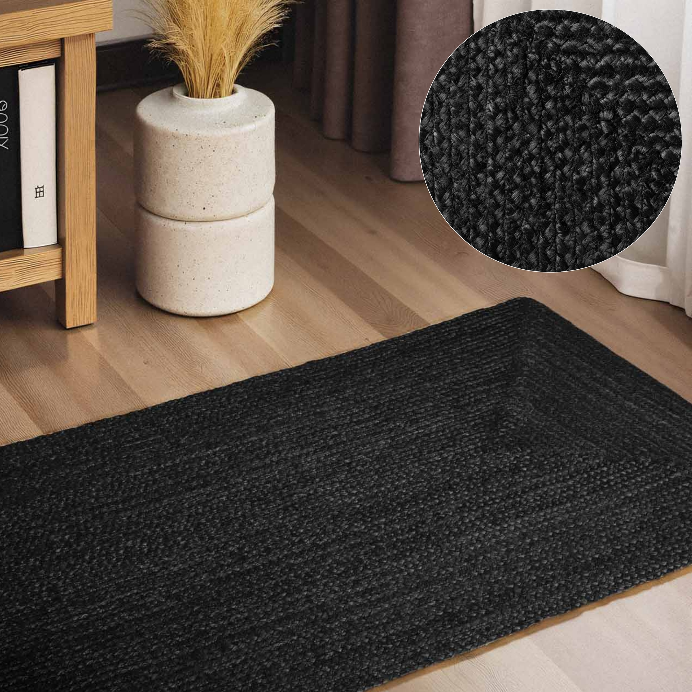 Image of HANSE Home Teppich "Juteteppich Teppich Juno" rechteckig 9 mm Höhe Jute, Shape, Handgemacht, Wohnzimmerteppich, Naturteppich, Wohnzimmer