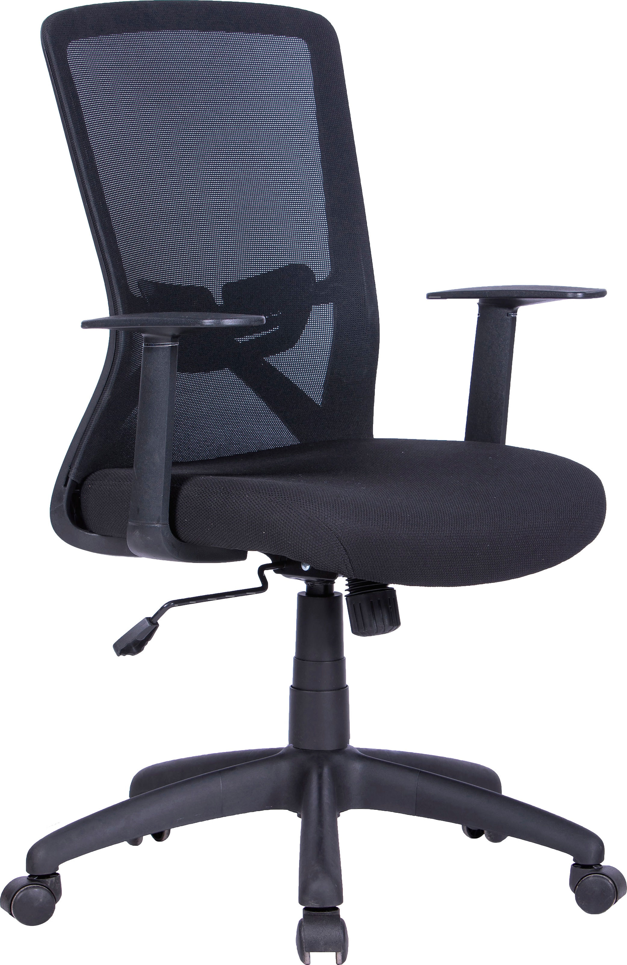 byLIVING Bürostuhl »Long« () Webstoff Mesh-Webstoff in schwarz, Wippmechanik mit Härtegradeinstellung