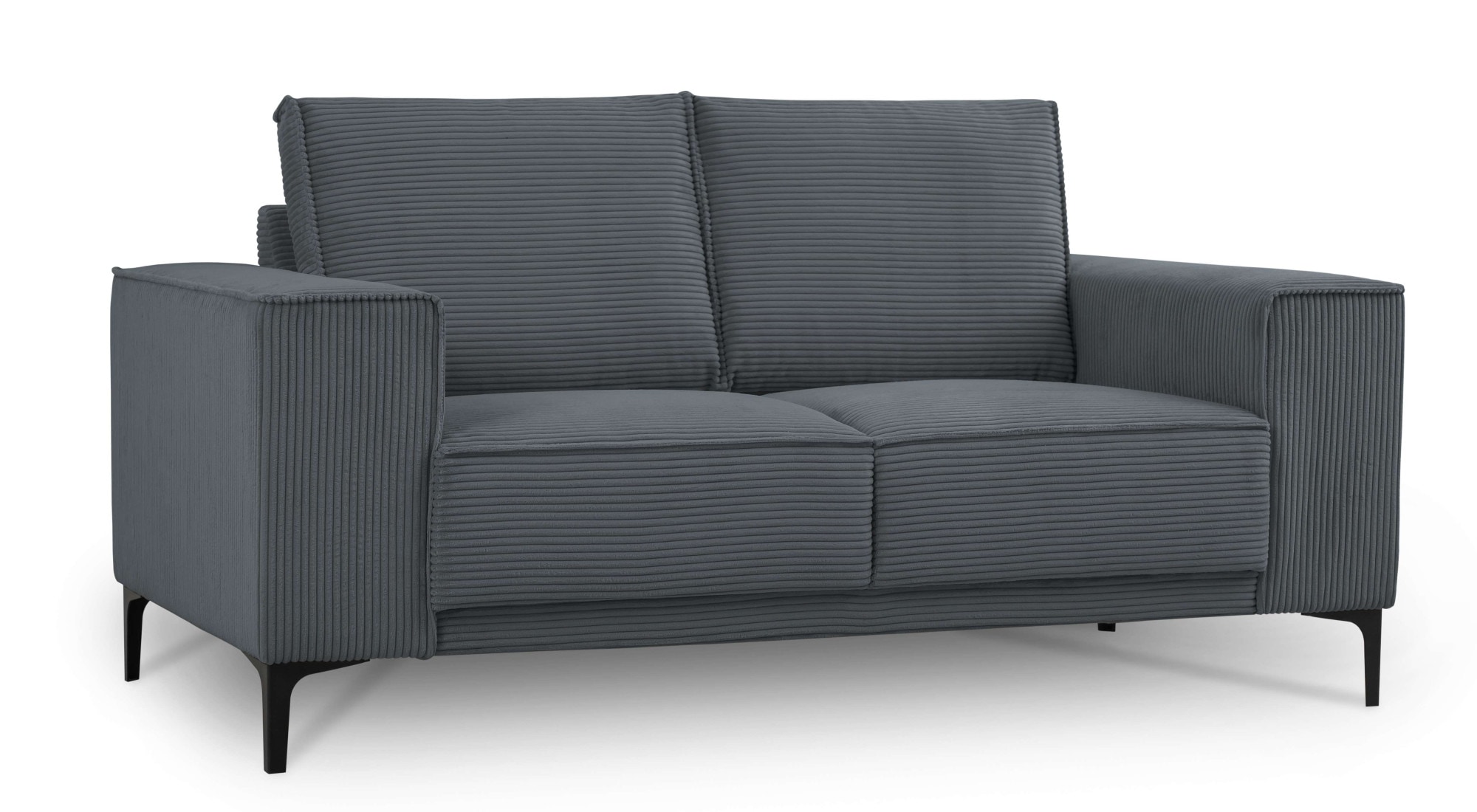 GOODproduct 2-Sitzer »OLAND Cord, Sofa, B: 164 cm, Skandi-Design« 164 cm, Wellenunterfederung, Skandi-Design, Metallfüsse