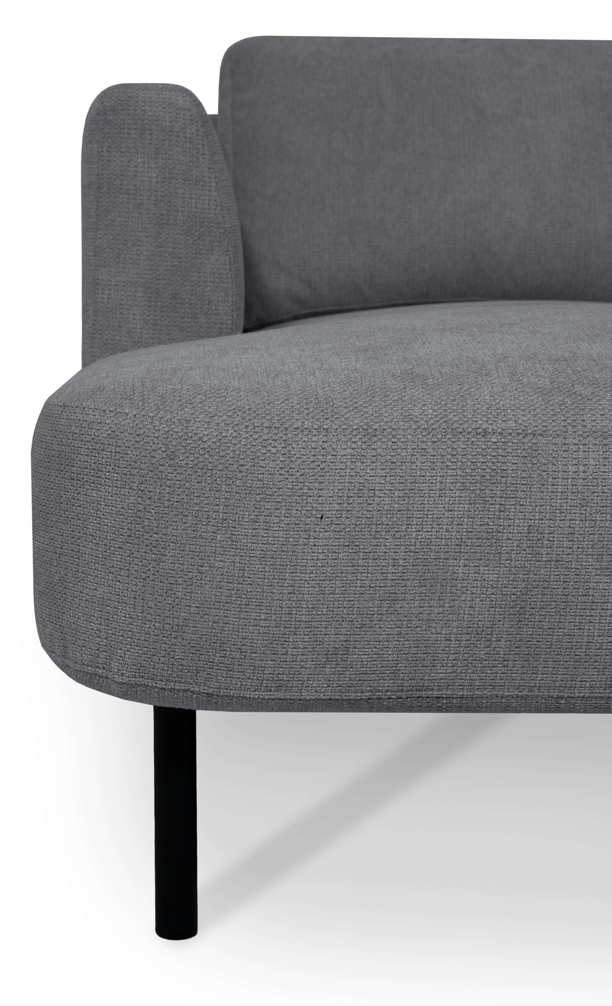 Places of Style Wohnlandschaft »Cesola«, in weichem Chenille-Stoff, Breite 327 cm, mit schwarzen Metallfüssen