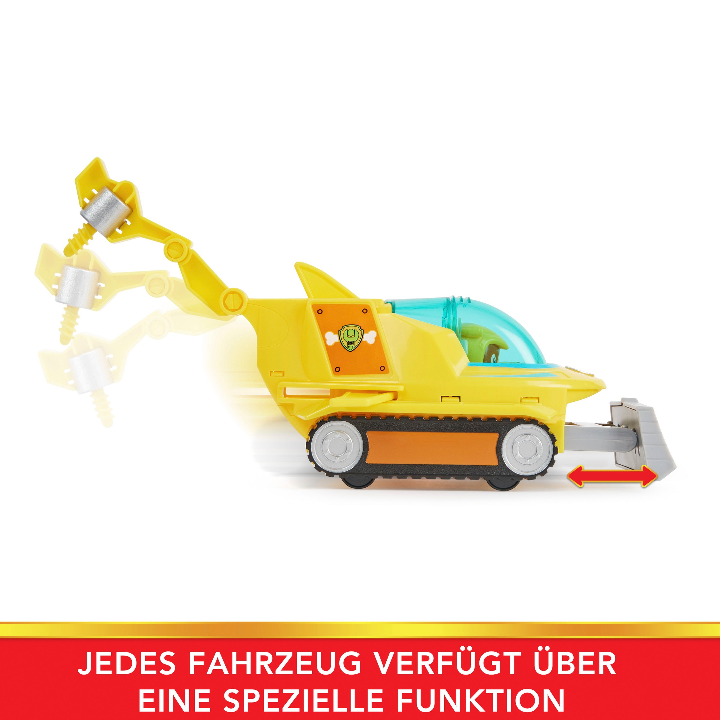 Spin Master Voiture-jouet »Paw Patrol - Aqua Pups - Basic Themed Vehicles Solid Rubble« mit Funktionen