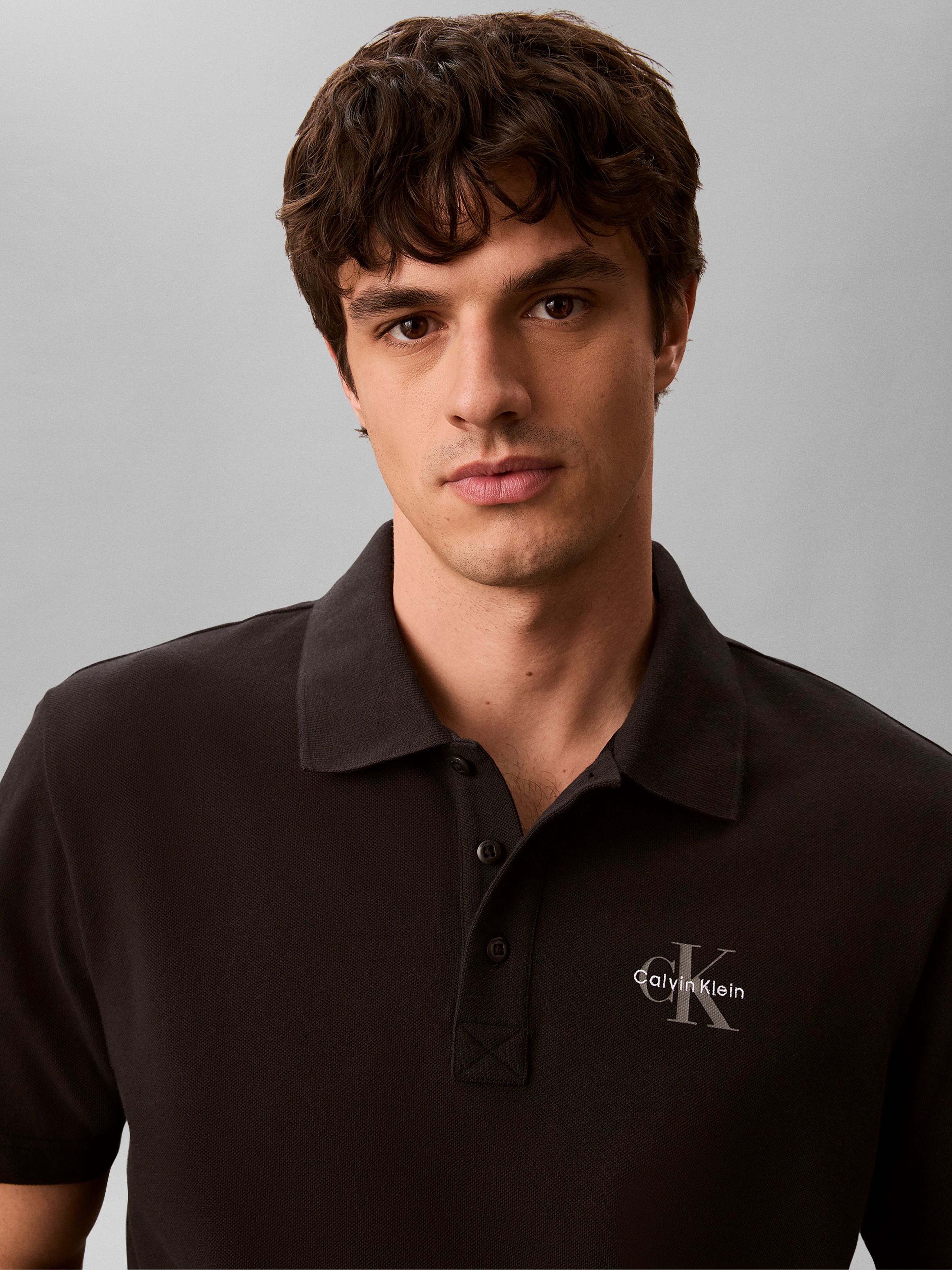 Calvin Klein Polo »EASY MONOLOGO CASUAL PIQUE« regular fit avec col polo