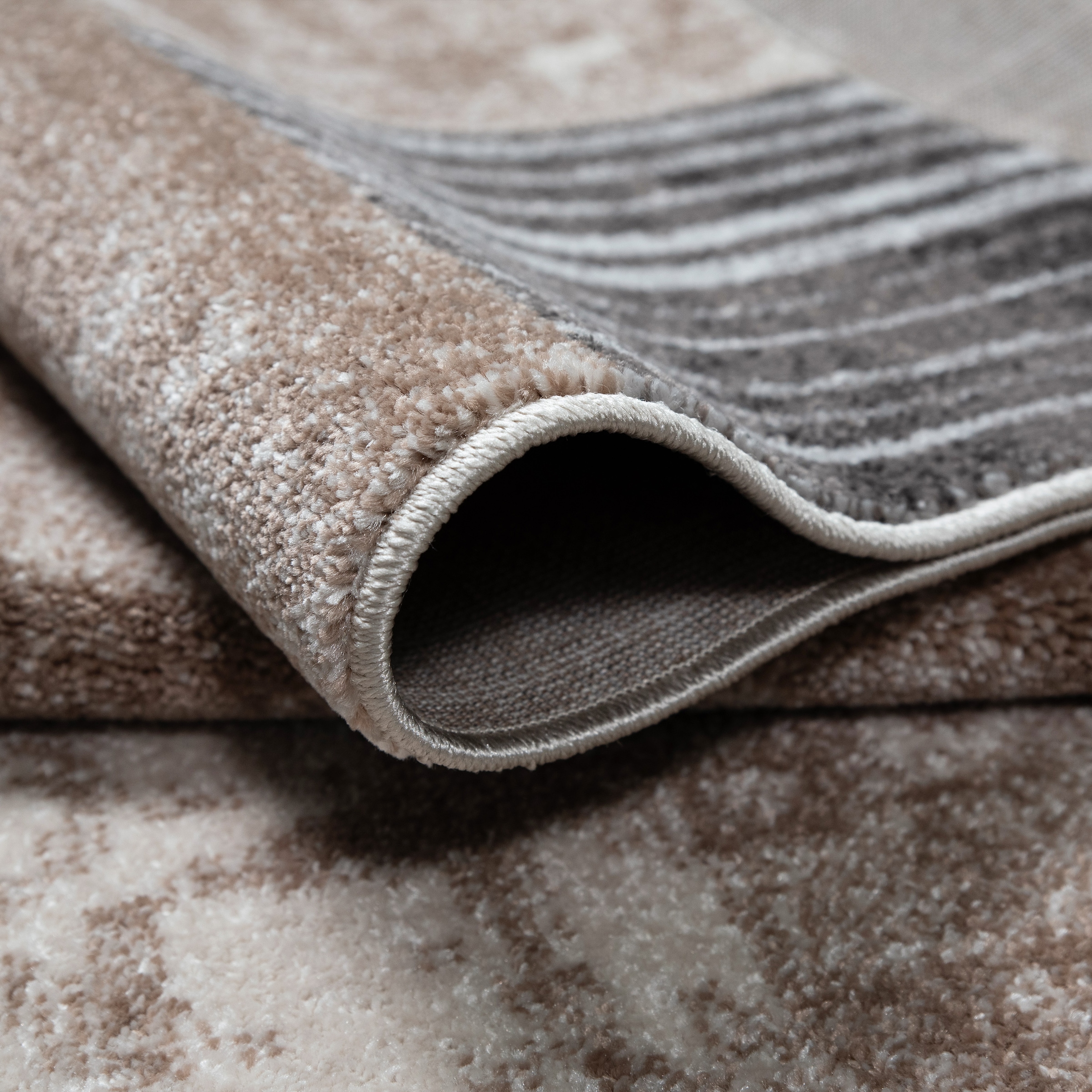 GOODproduct Teppich »Lunari, Vintage-Karo Design« rechteckig 9 mm Höhe modern, weiche Haptik, Wohnzimmer, Esszimmer, Schlafzimmer