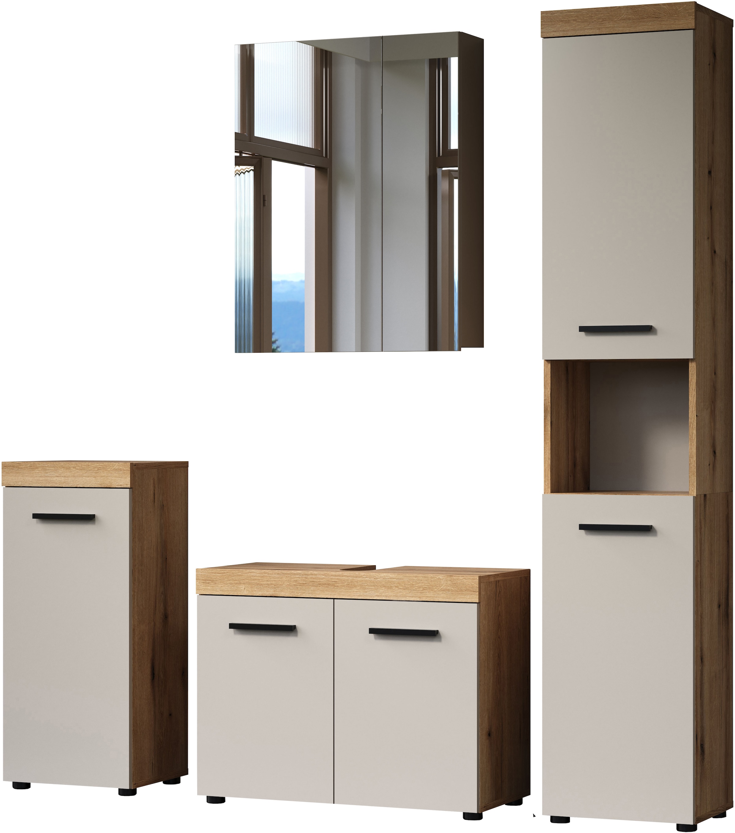 Image of welltime Badmöbel-Set "Isera" 4 Stk. tlg.