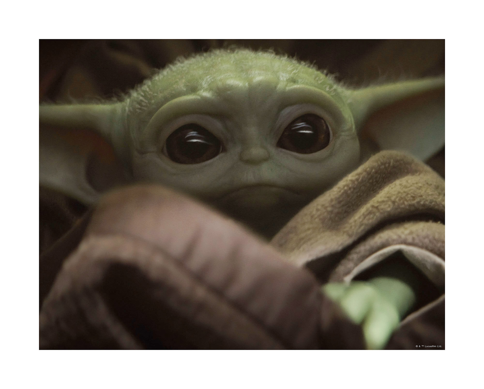 Image of Komar Bild "Mandalorian The Child Cute Face" Disney Star Wars 1 Stk. tlg. Wandbild zur Dekoration im Kinderzimmer - ohne Rahmen