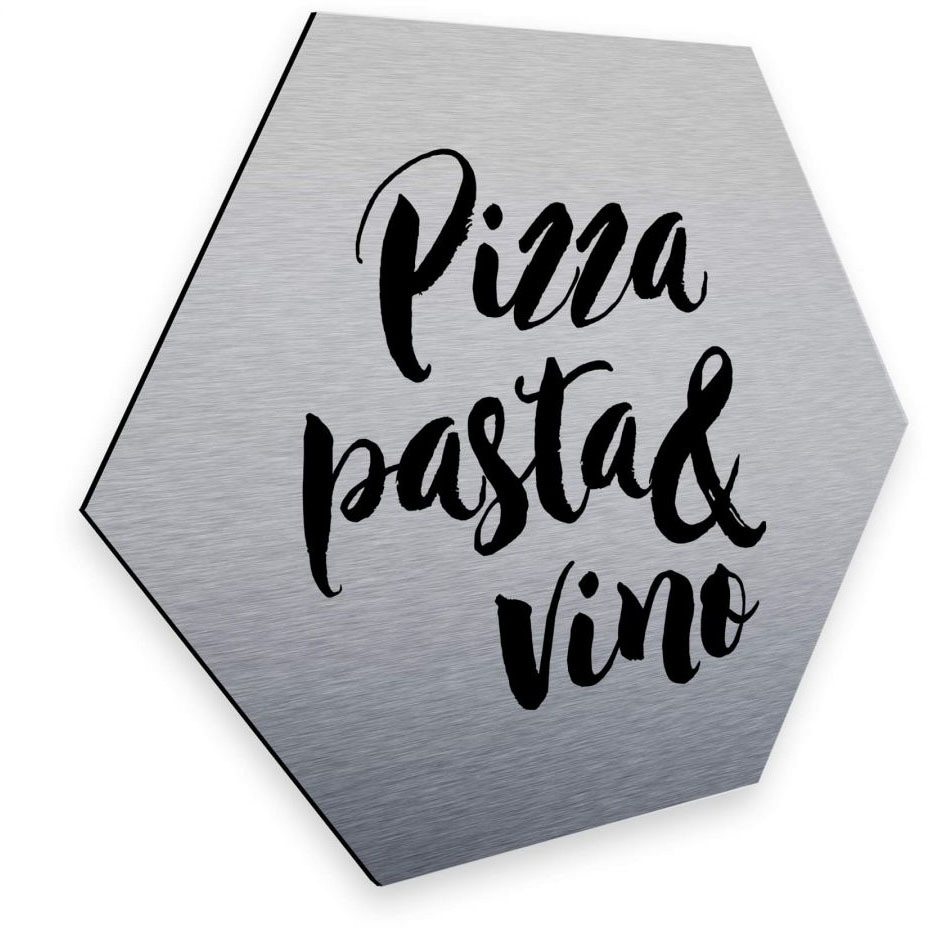 St.) Deko Metallbild Pasta kaufen Silberfarben »Pizza Wall-Art (1 Küche«,