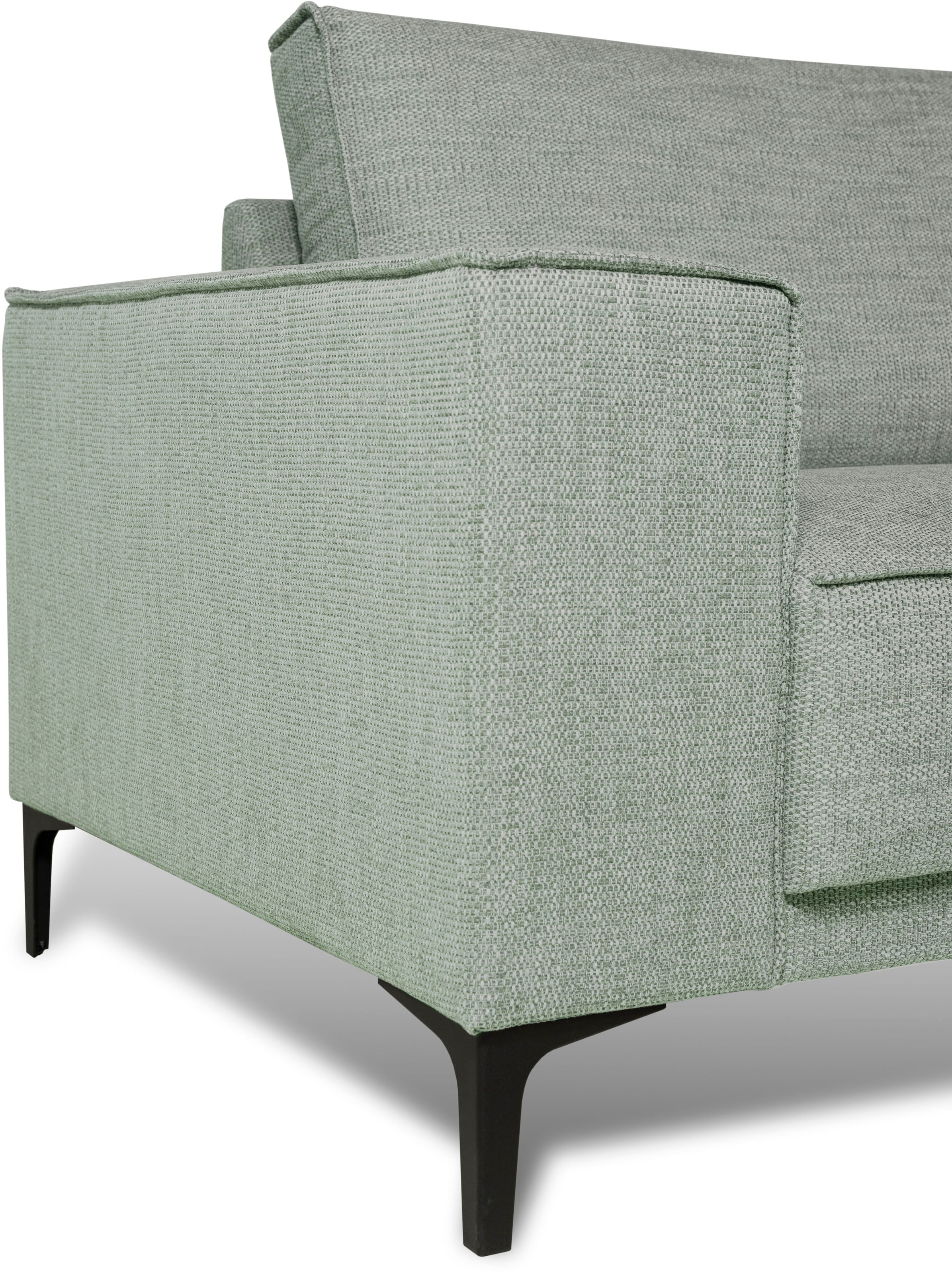 GOODproduct Ecksofa »OLAND Flachgewebe L-Form, B: 289 cm, Skandi-Design« Struktur, Flachgewebe, Luxus-Microfaser, Boucle