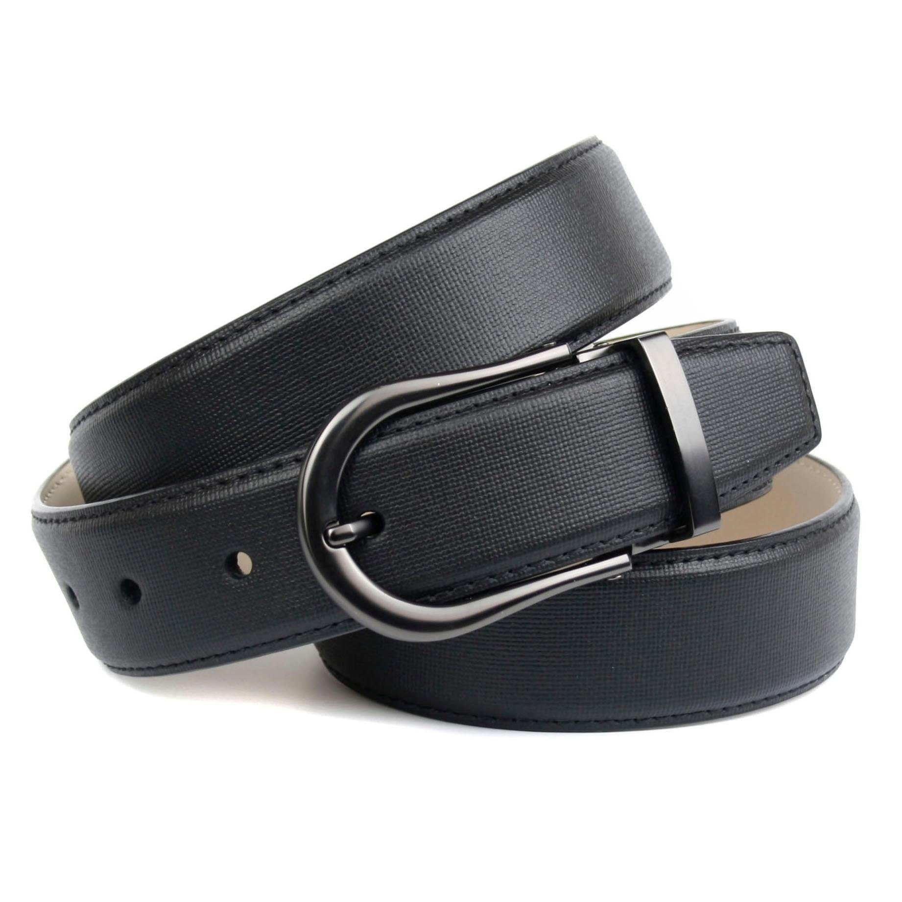 Image of Anthoni Crown Ledergürtel, mit runder, matter Gürtelschliesse bei Ackermann Versand Schweiz