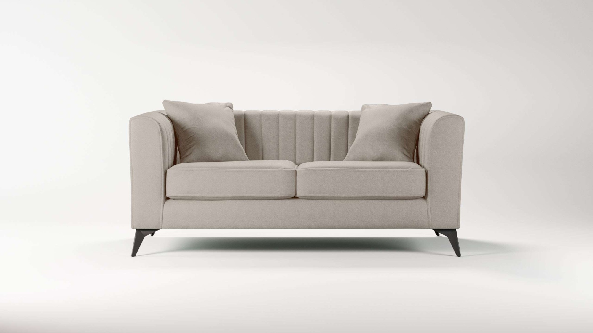 Places of Style 2-Sitzer »MATTHEW elegantes Designsofa, Masse B/T/H: 170/86/74 cm«, Steppung im Rücken, lose Sitzkissen, incl. Zierkissen