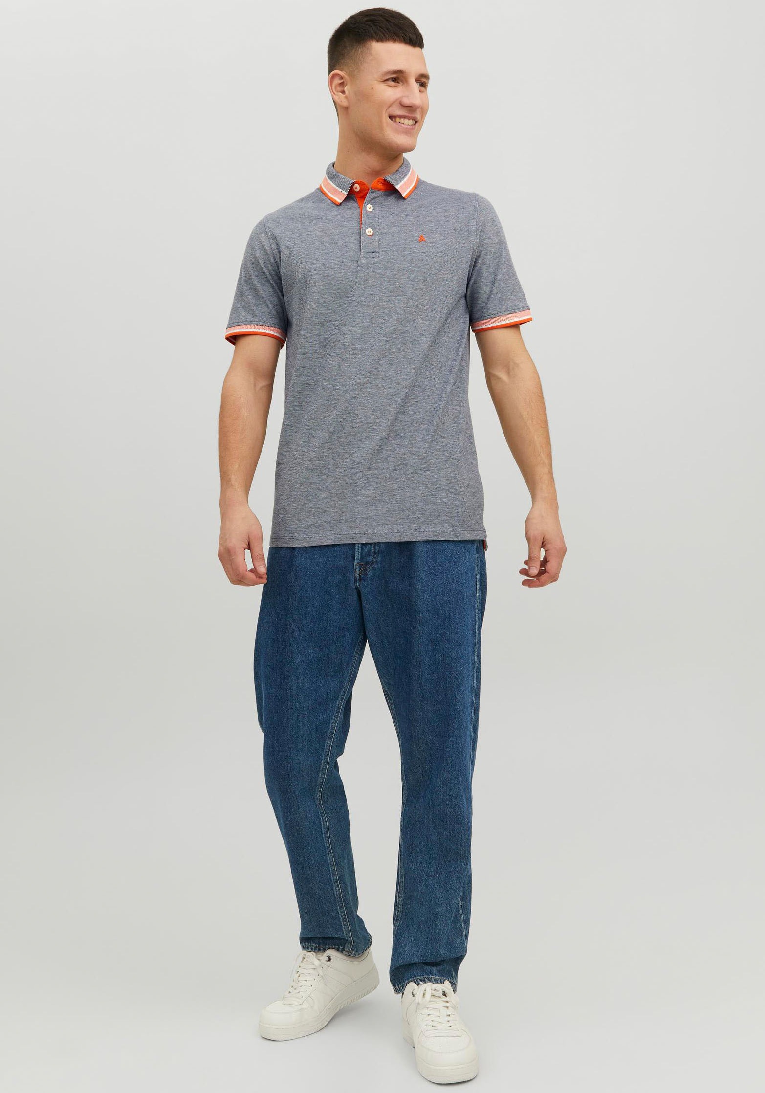 Jack & Jones Poloshirt »JJEPAULOS POLO SS NOOS«, mit Logo Stickerei