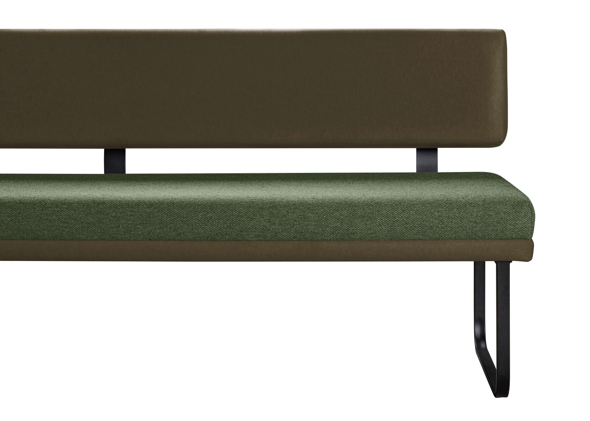 GOODproduct Ensemble de bancs d'angle »Gabi Essecke, Sitzgruppe, Eckbankgruppe, Küchenbankgruppe« Ensemble, 4tlg, 4 pièces tlg. Gestell aus matt-schwarzem Flachmetall, stabil, 2-Stoff-Design
