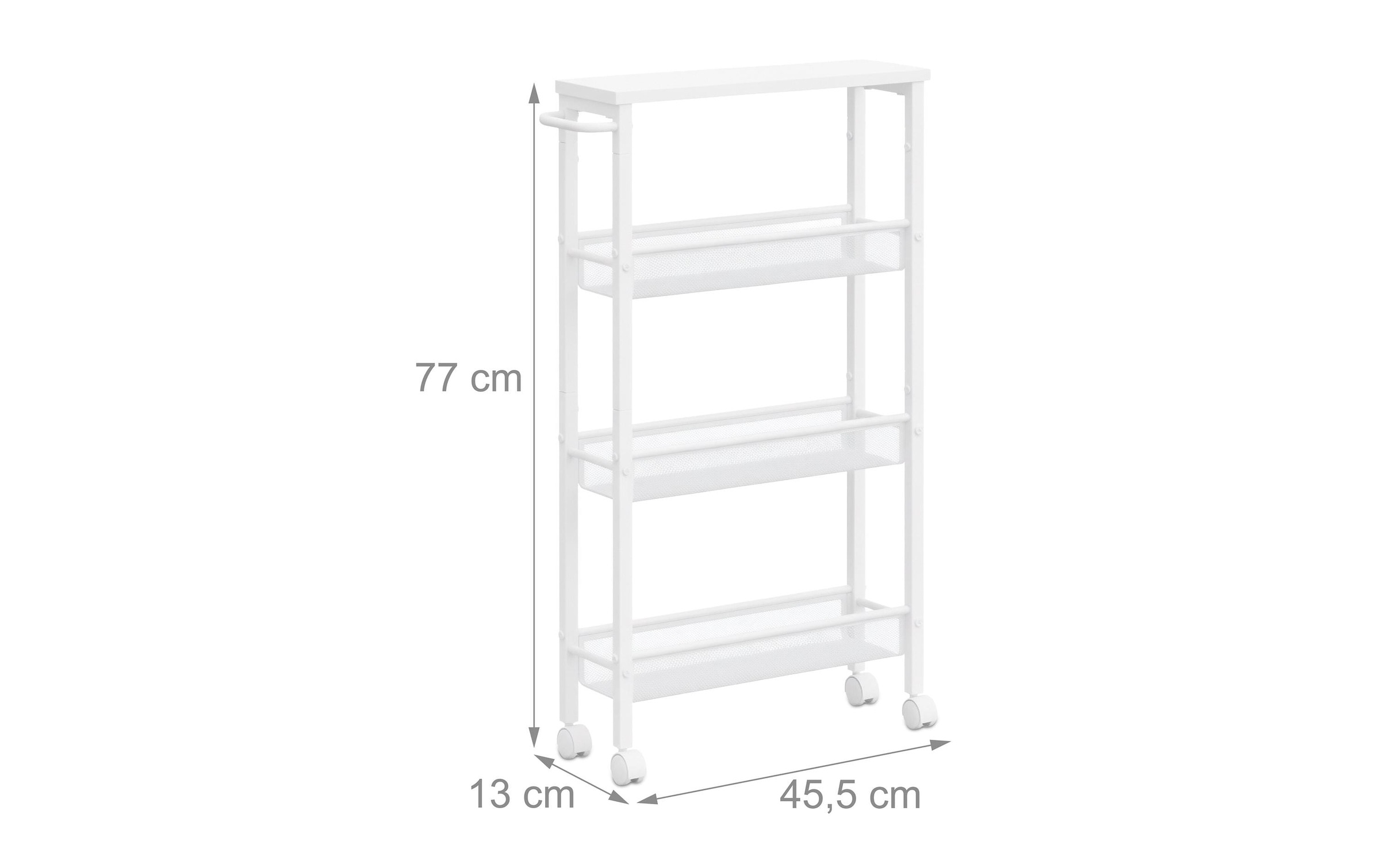 relaxdays Küchenwagen »77 x 13 x 45.5 cm«
