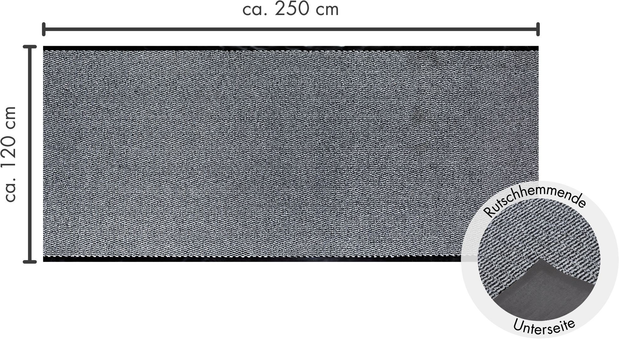 Andiamo Fussmatte »Easy«, rechteckig, 5 mm Höhe, Schmutzfangmatte, rutschhemmend, Innen- und überdachten Aussenbereich