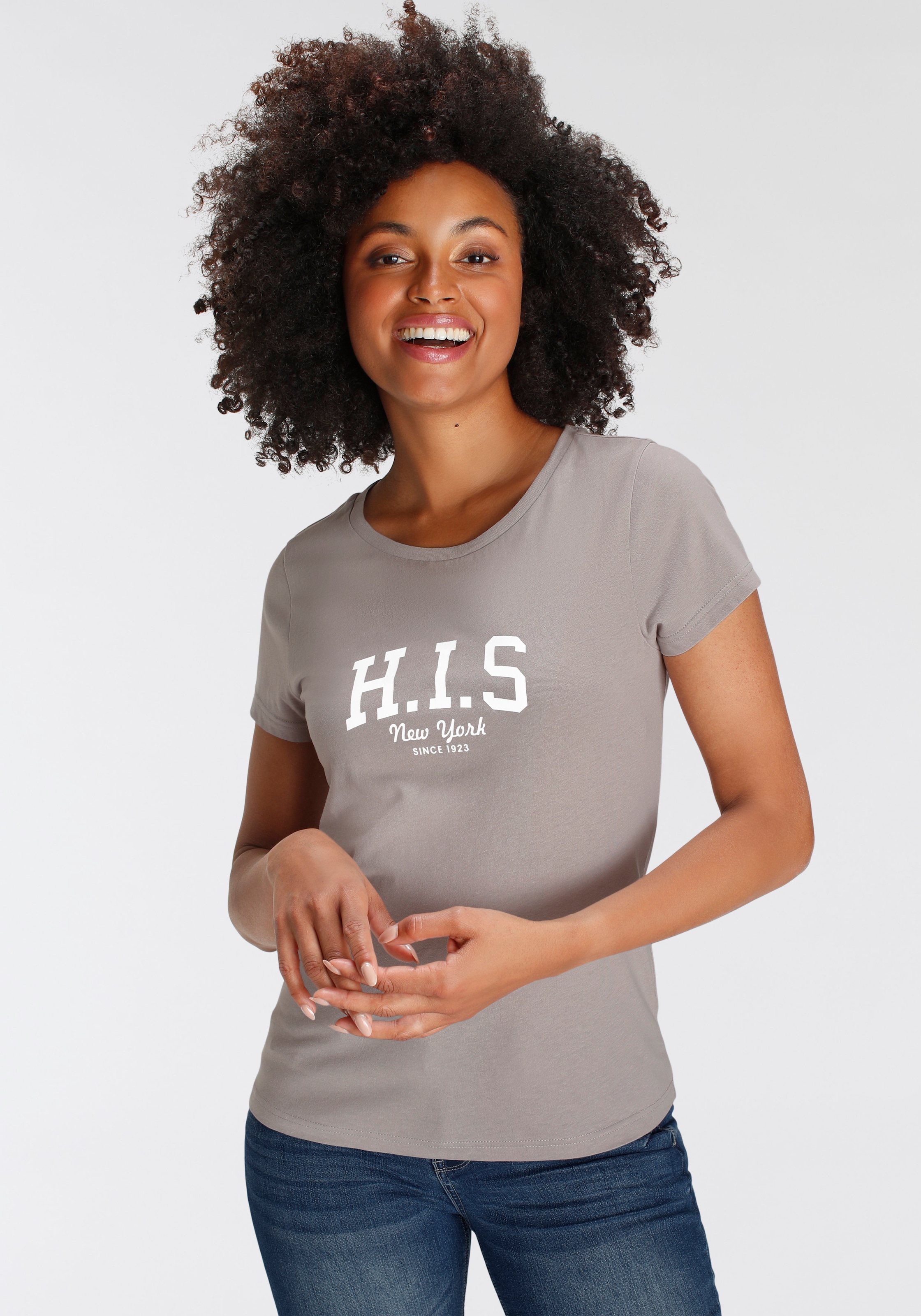 Image of H.I.S T-Shirt bedruckt, für die Freizeit, aus Baumwolle