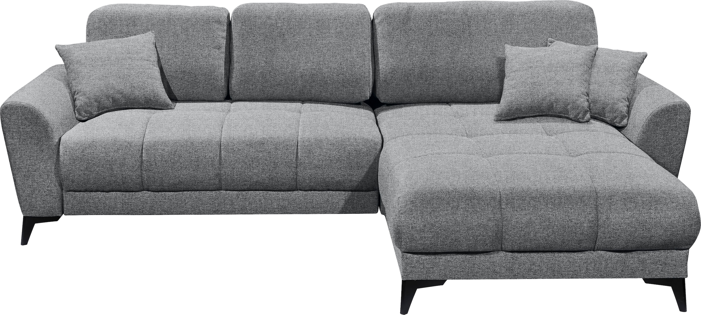 ED EXCITING DESIGN Ecksofa »Bern L-Form«, mit Bettfunktion, Bettkasten & 3 Zierkissen