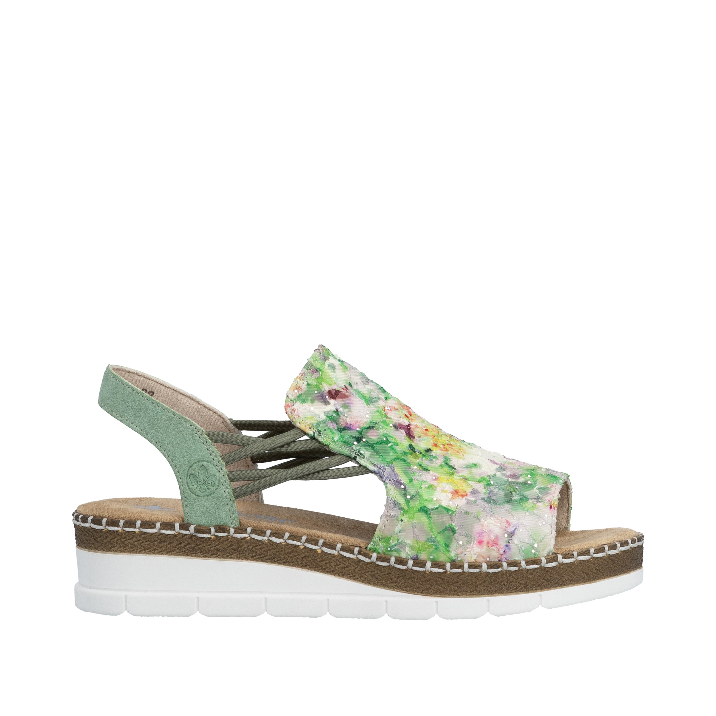 Rieker Sandale  Chaussure d'été, sandalette, talon compensé, look tendance