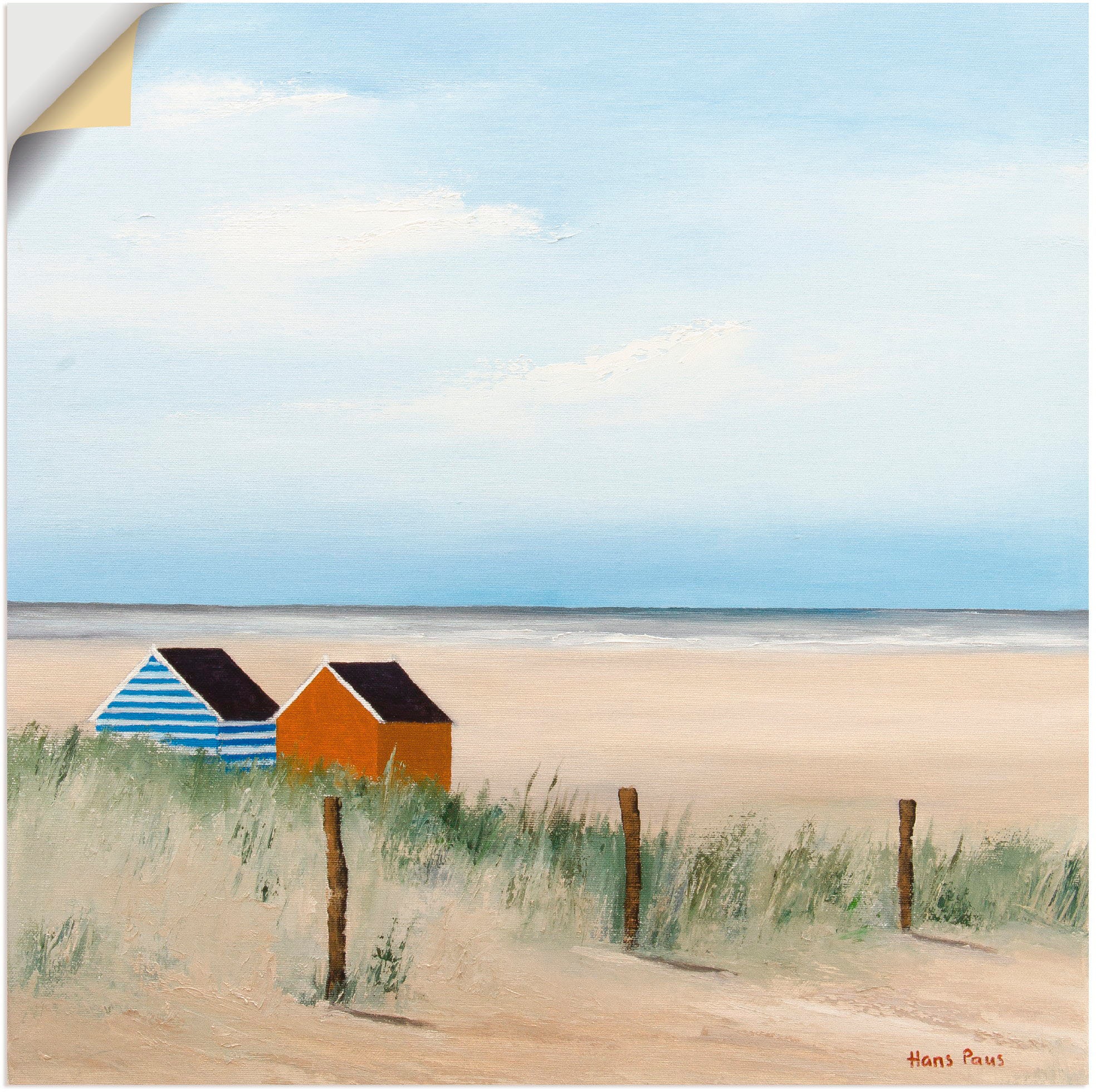 Image of Artland Wandbild »Sonniger Morgen V«, Strand, (1 St.), in vielen Grössen & Produktarten -Leinwandbild, Poster, Wandaufkleber / Wandtattoo auch für Badezimmer geeignet bei Ackermann Versand Schweiz