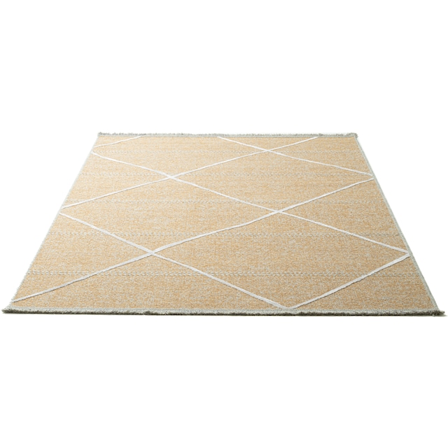 Sansibar Teppich »Braderup«, rechteckig, Flachgewebe, modernes Scandi Design,  Motiv Rauten, mit Fransen jetzt kaufen