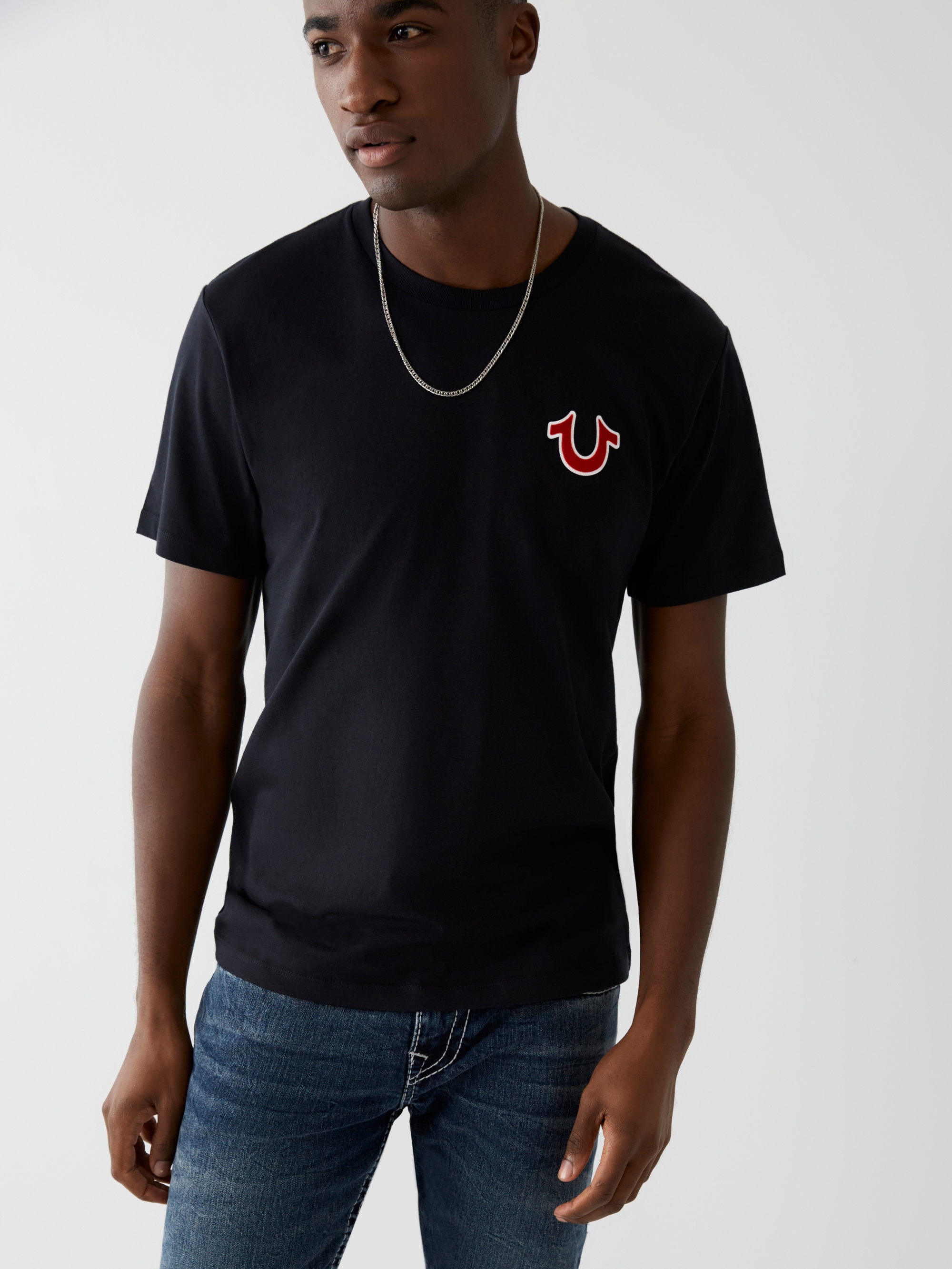Image of True Religion Rundhalsshirt "BUDDHA CREW TEE" Baumwolle, regular fit