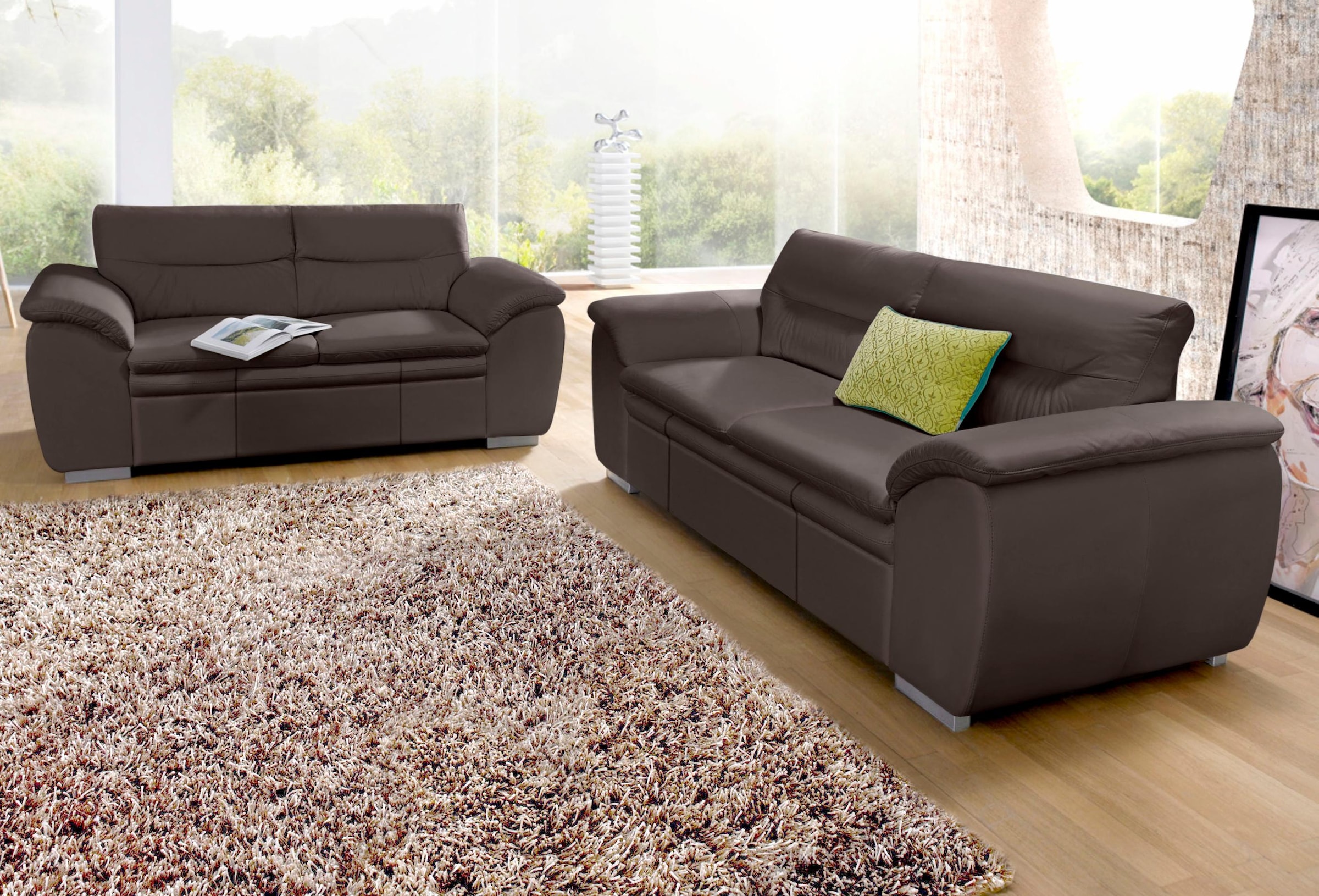 COTTA Polstergarnitur »Leandra«, Set bestehend aus: 2-Sitzer & 2,5-Sitzer
