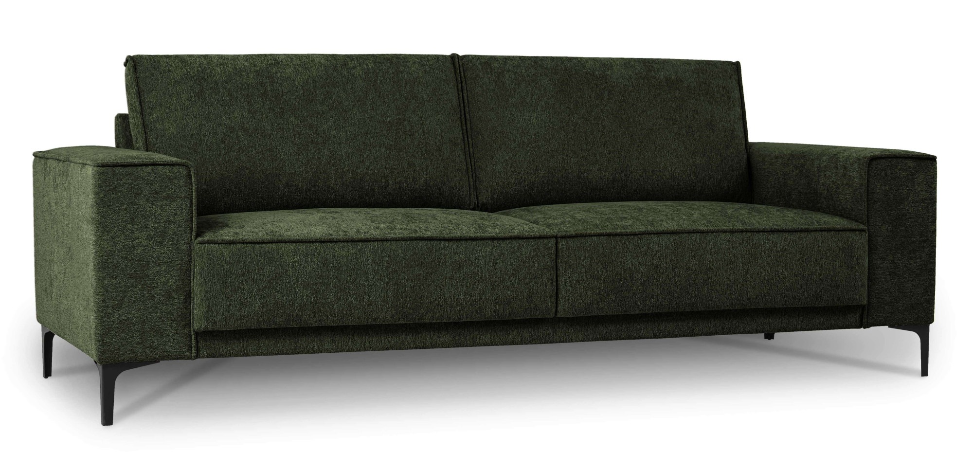 Places of Style 3-Sitzer »3er Sofa Oland, Struktur, Flachgewebe, Luxus-Microfaser, Boucle«, 224 cm, Wellenunterfederung, Skandi-Design, Metallfüsse
