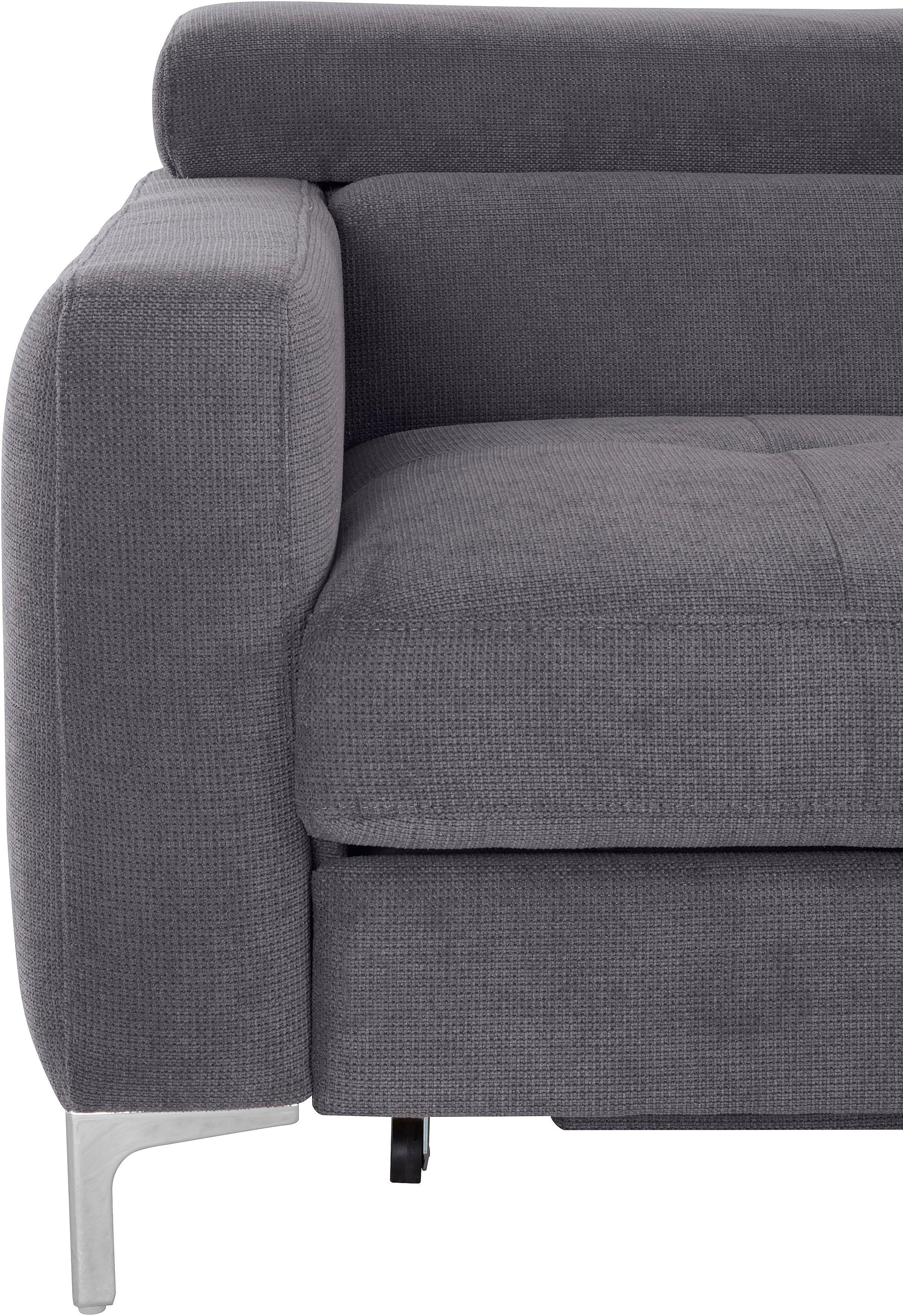 COTTA Ecksofa »Sammy L-Form«, mit Kopfteilverstellung, wahlweise mit Bettfunktion & Bettkasten