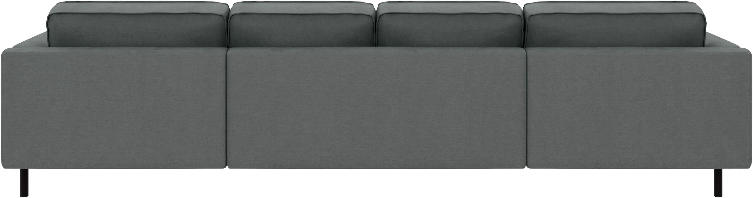 Home affaire Wohnlandschaft »Booster II, whlw. mit Schlaffunktion & Bettkasten, Fuss schwarz« Sofa in U-Form, Breite 305 cm, in Cord oder Struktur LEO o. LINO