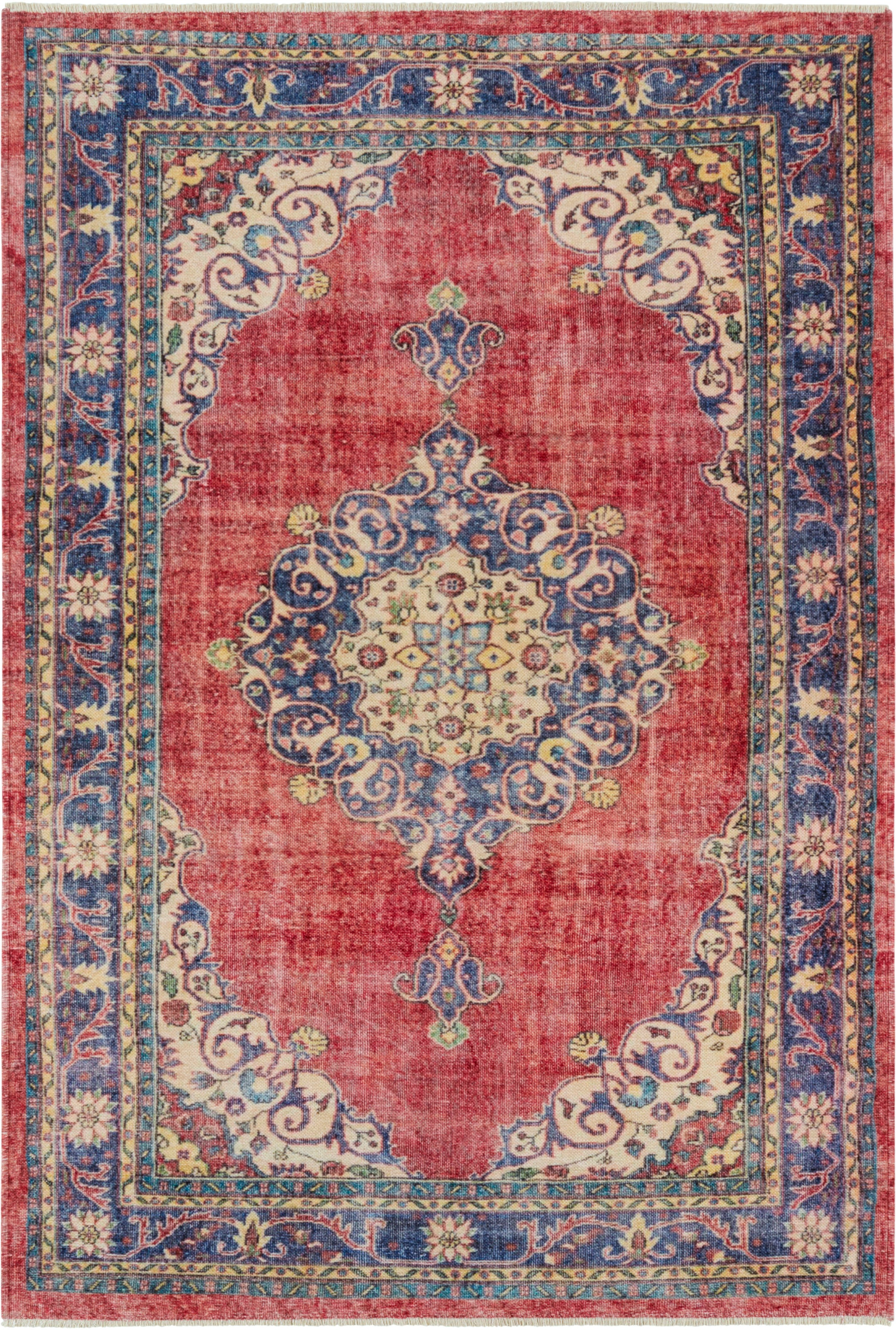 Image of NOURISTAN Teppich »Tabriz Ladiz«, rechteckig, 7 mm Höhe, Orient Optik, Used Look, Wohnzimmer, Schlafzimmer, Arbeitszimmer, Robust, Pflegeleicht, Gekettelt bei Ackermann Versand Schweiz