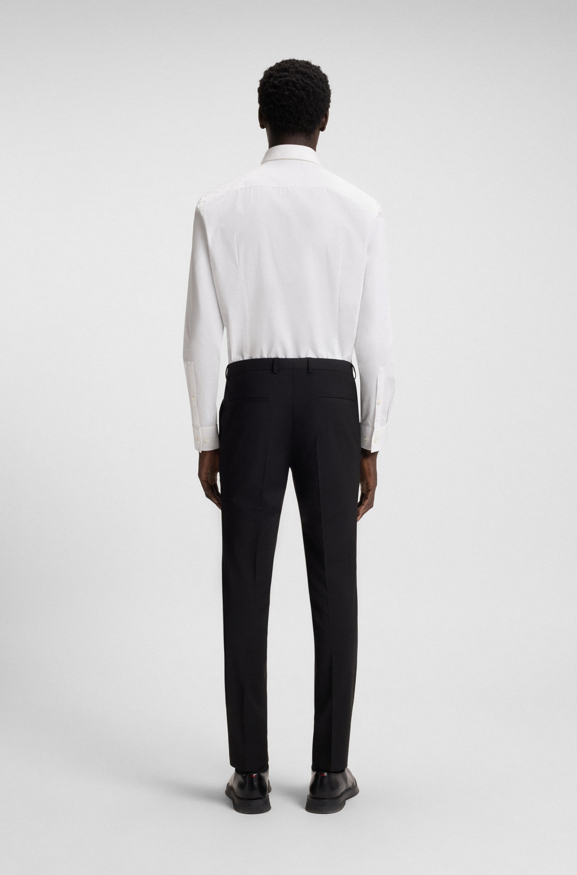 HUGO Langarmhemd »Kenno« Slim-Fit Hemd aus bügelleichter Baumwoll-Popeline