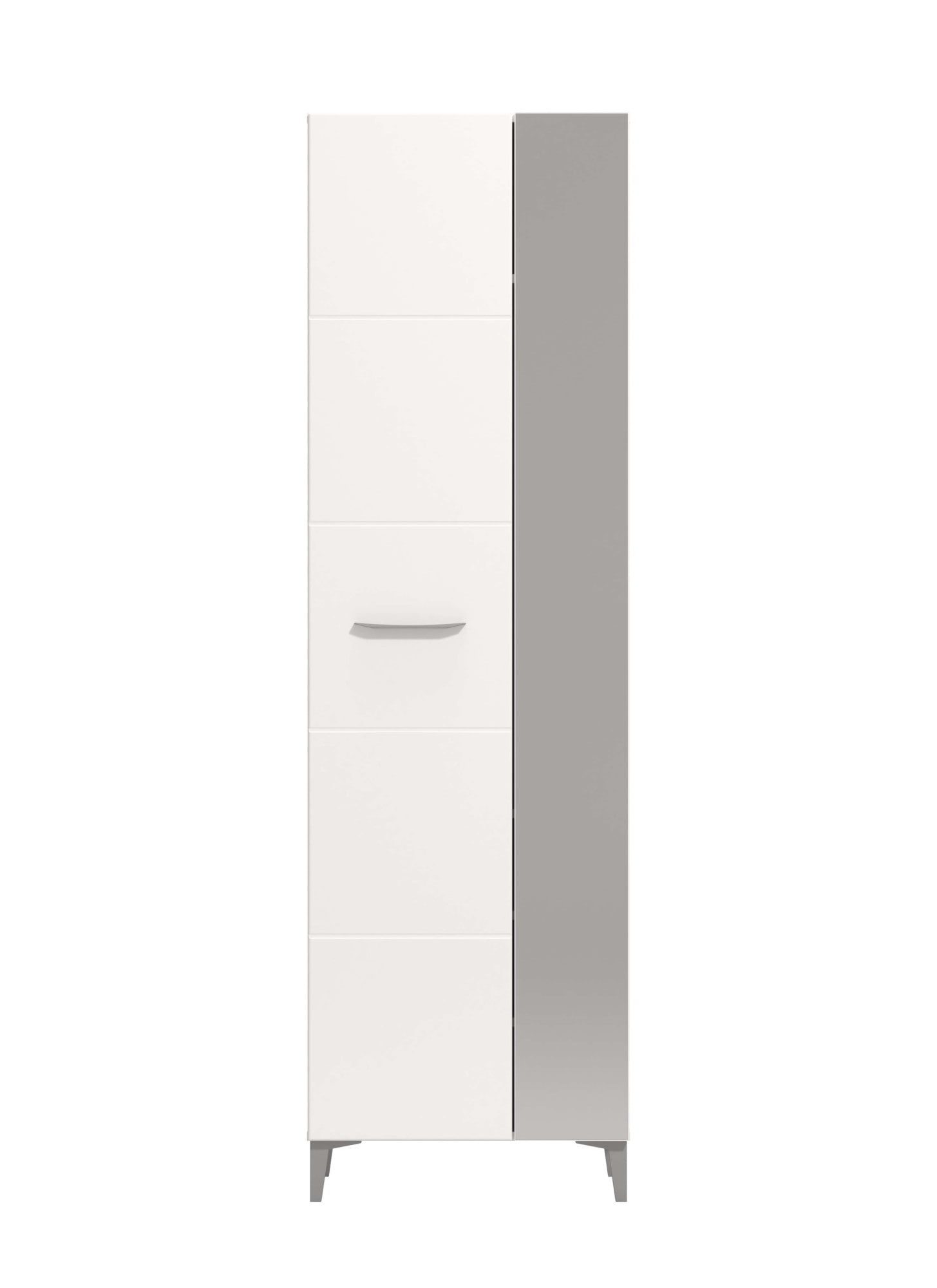Image of INOSIGN Garderobenschrank "Como, Kleiderschrank, Stauraumschrank, Flurschrank, Höhe 195 cm" in Opaque Weiss mit MDF-beschichtet Fronten, mit Spiegel