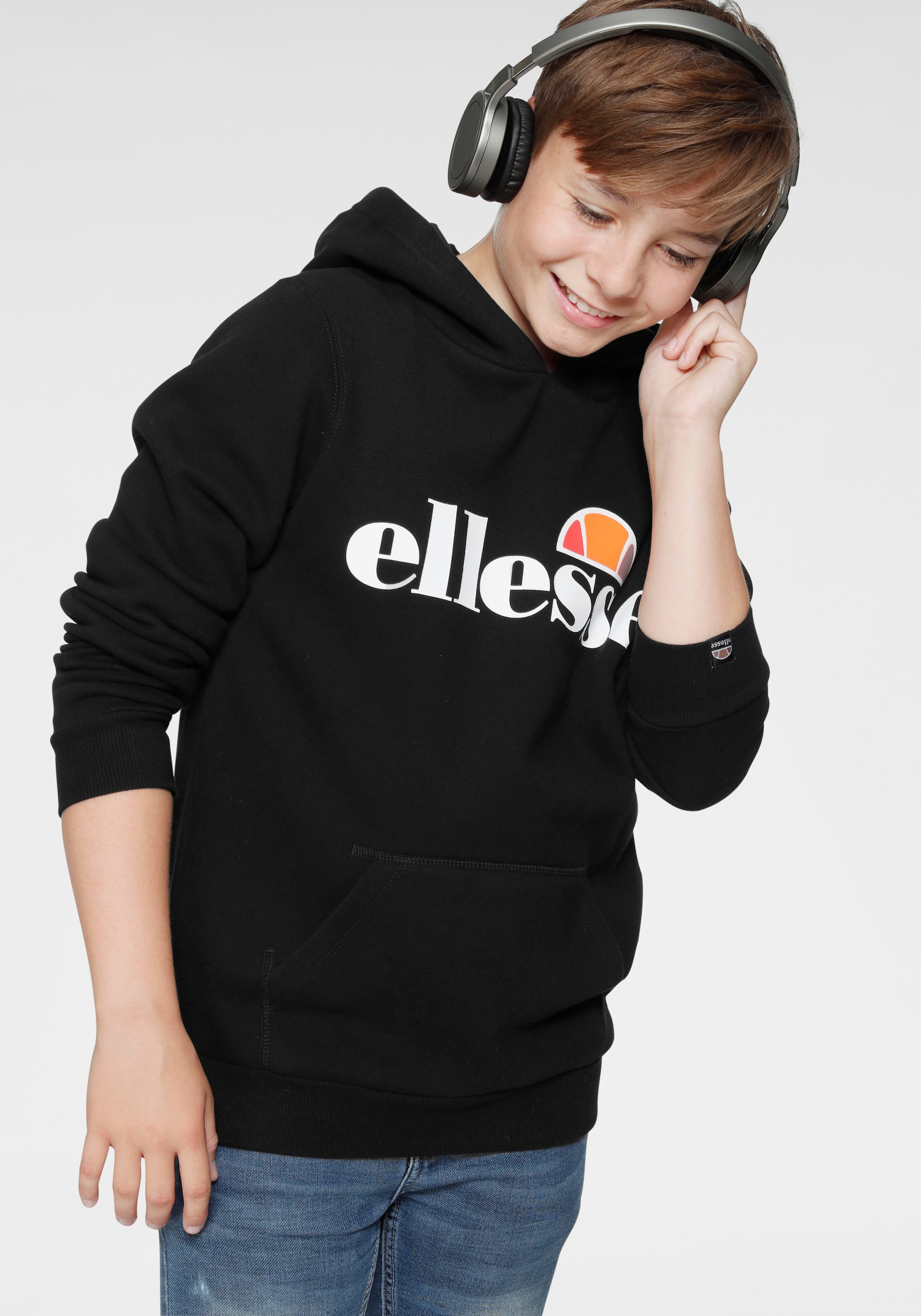Image of Ellesse Kapuzensweatshirt "JERO OH HOODY JNR - für Kinder", für Kinder, mit Kängurutasche, aus Baumwolle und Polyester