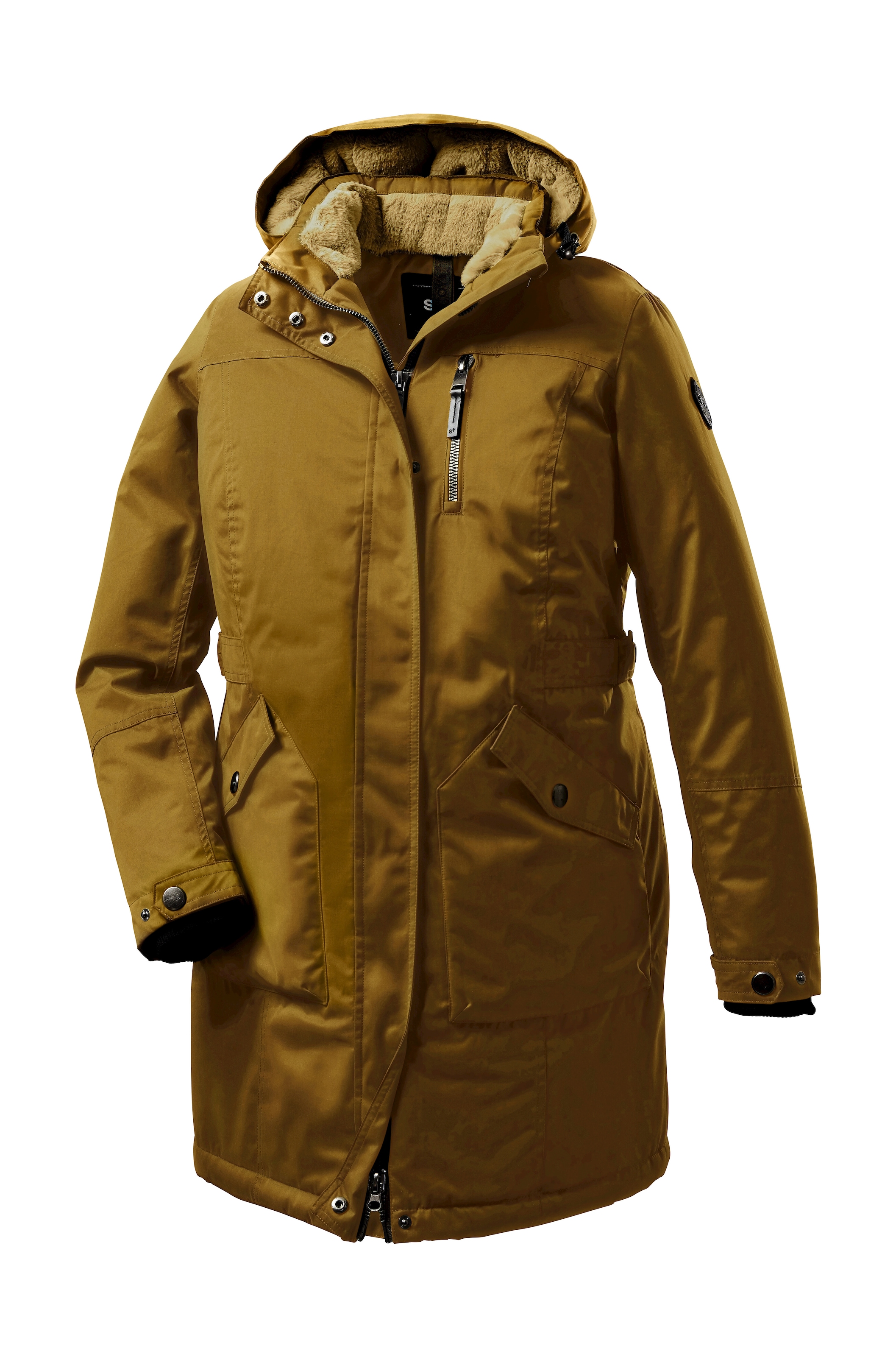 STOY Parka »STW 2 WMN PRK«, Wasserdichter, atmungsaktiver Parka mit abnehmbarer Kapuze
