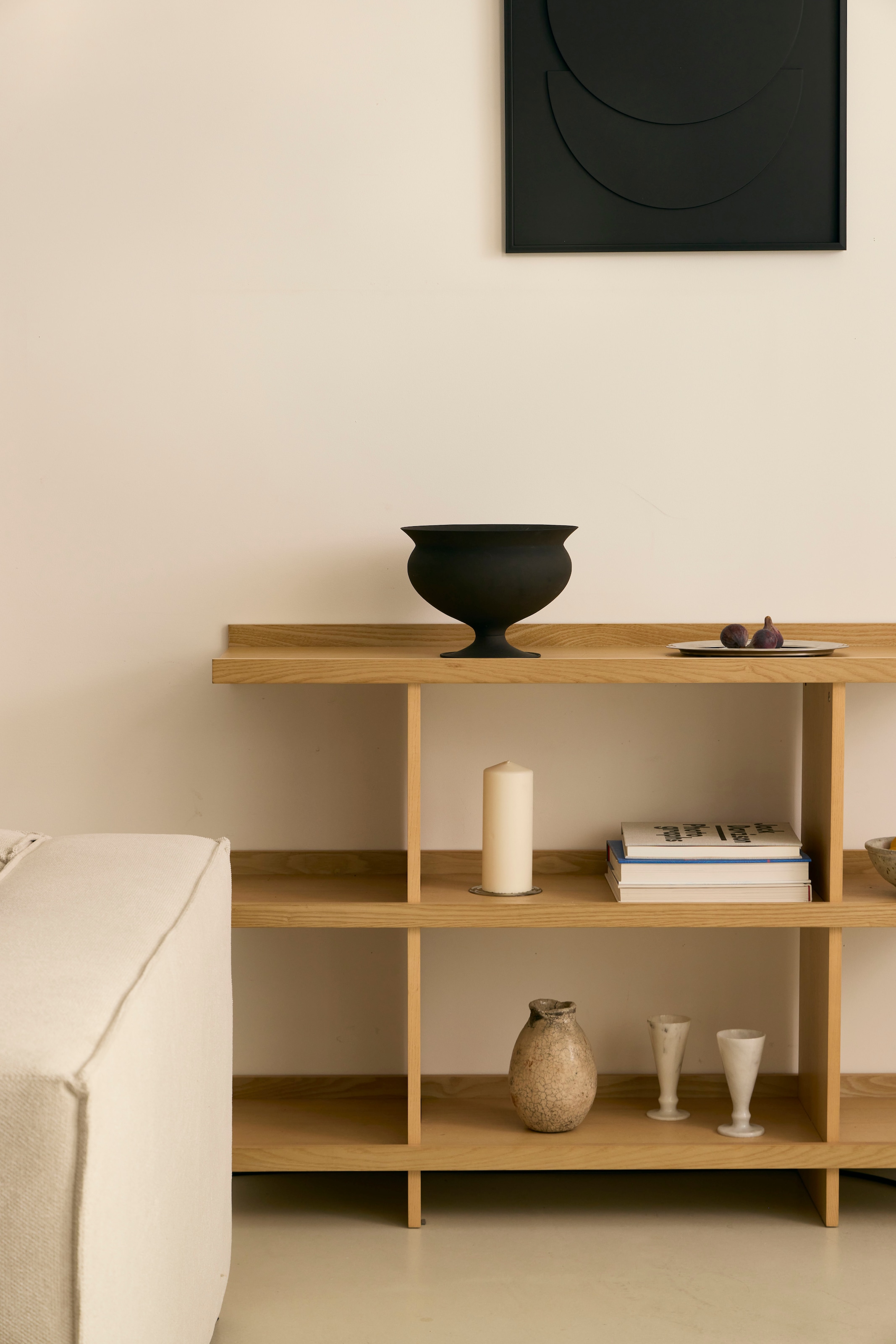 LeGer Home by Lena Gercke Ablageregal »Clavira« massives Eschenholz, stabil, luftige Optik, Breite 120 cm