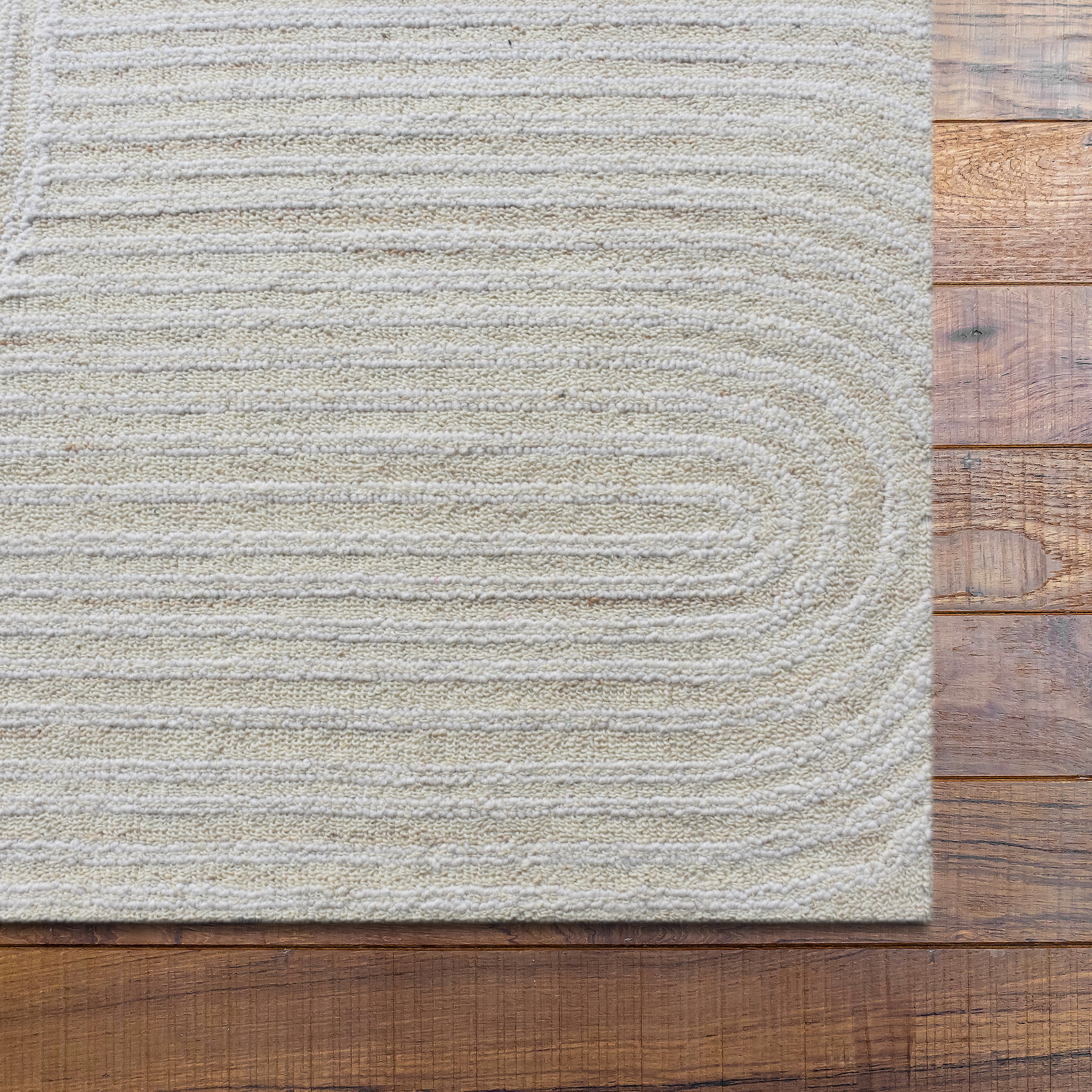 my home Wollteppich »Brevik, handgefertigt, Wolle, Hoch-Tief-Struktur« rechteckig 11 mm Höhe einfarbig, Wolle, Teppich, Wohnzimmer, Schlafzimmer, Esszimmer