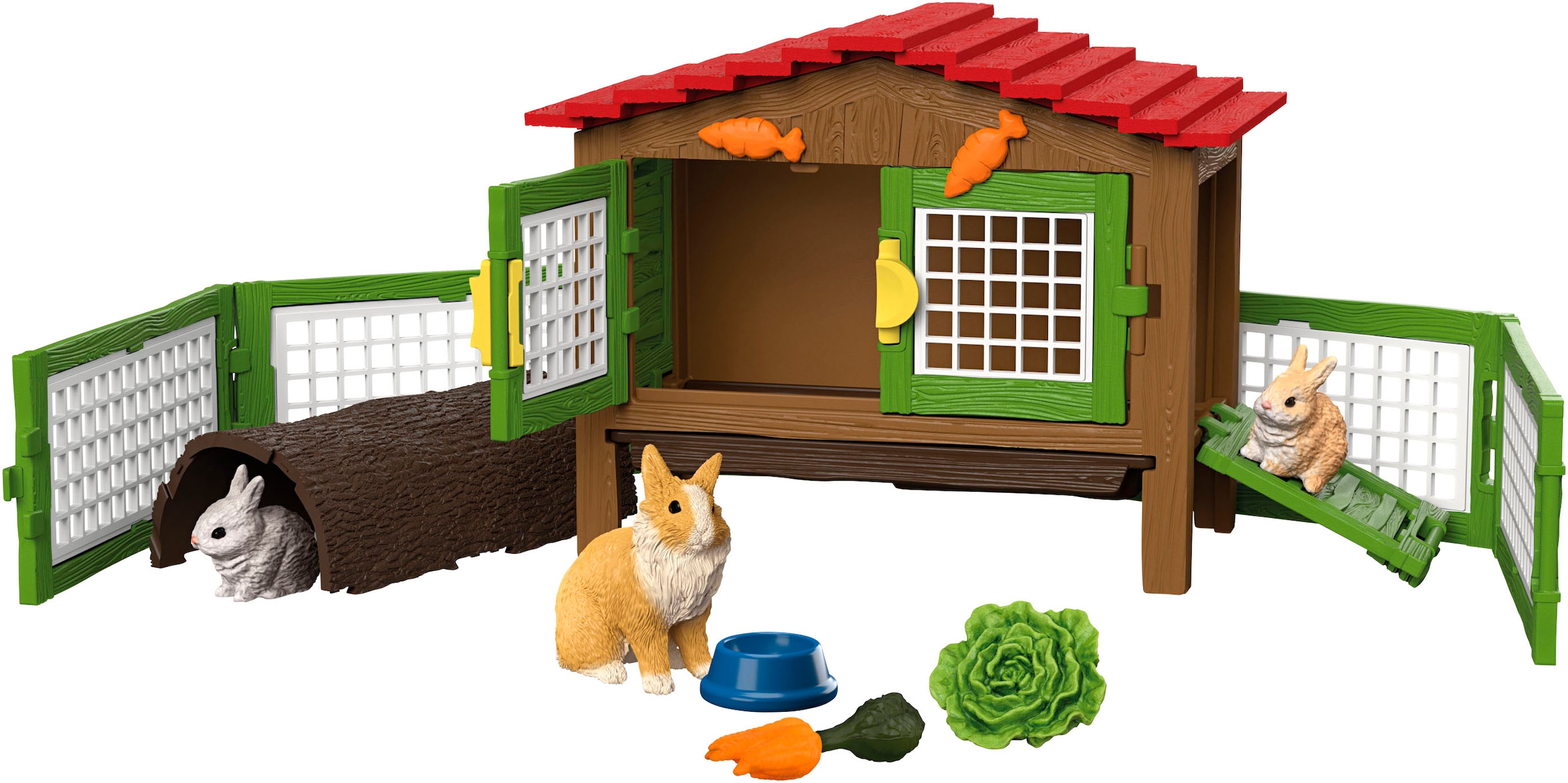 Image of Schleich Spielwelt "FARM WORLD, Kaninchenstall (42728)" Made in Europe