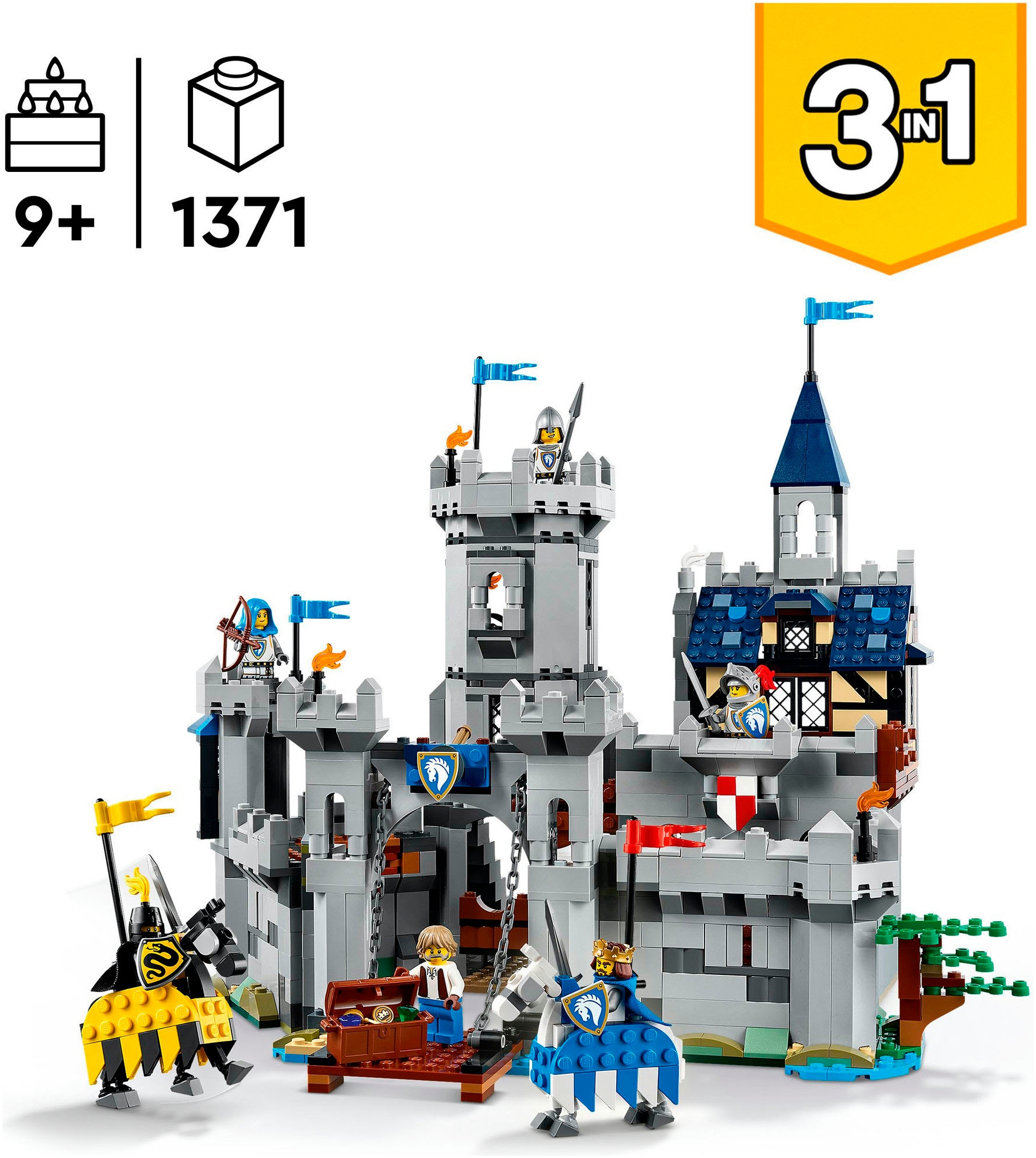 LEGO® Konstruktionsspielsteine »Ritterburg im Mittelalter (31168), LEGO LEGO Creator« Made in Europe