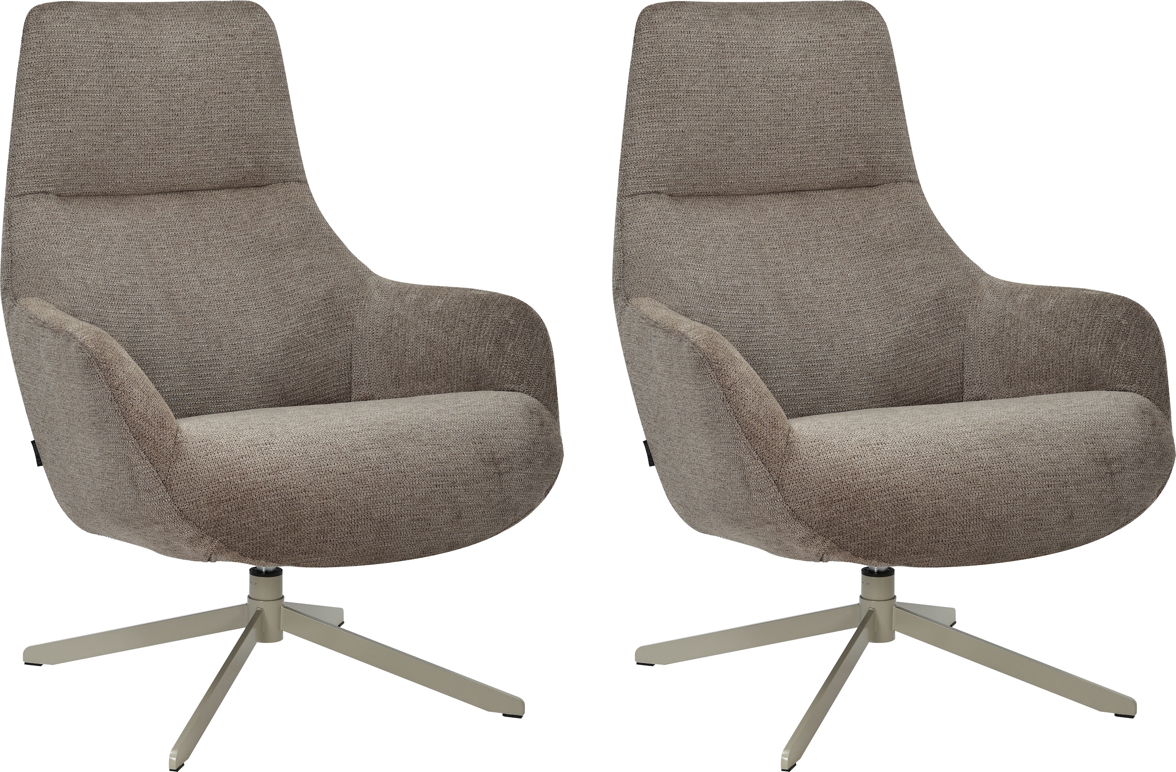 INOSIGN Drehsessel »CLARINDA moderner Ohrensessel drehbar, TV-Sessel, Relaxsessel«, 360-Grad drehbar, robustes Metallgestell