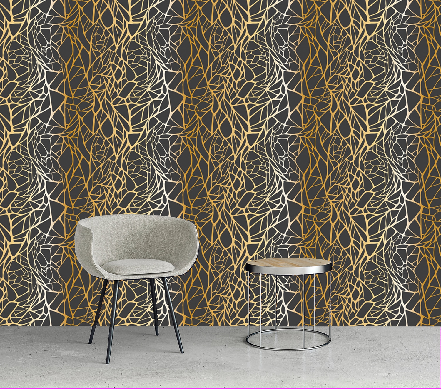 queence Papier peint vinyle »Alisha« abstrait | imprimé 90x250cm, selbstklebend, kinderleichte Anbringung, , Sticker