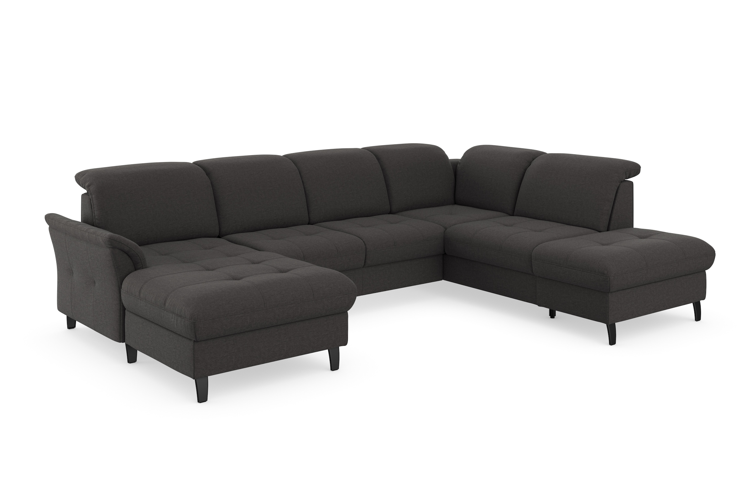 sit&more »Maggiore U-Form« wahlweise mit Kopfteilverstellung, Bettfunktion und Stauraum